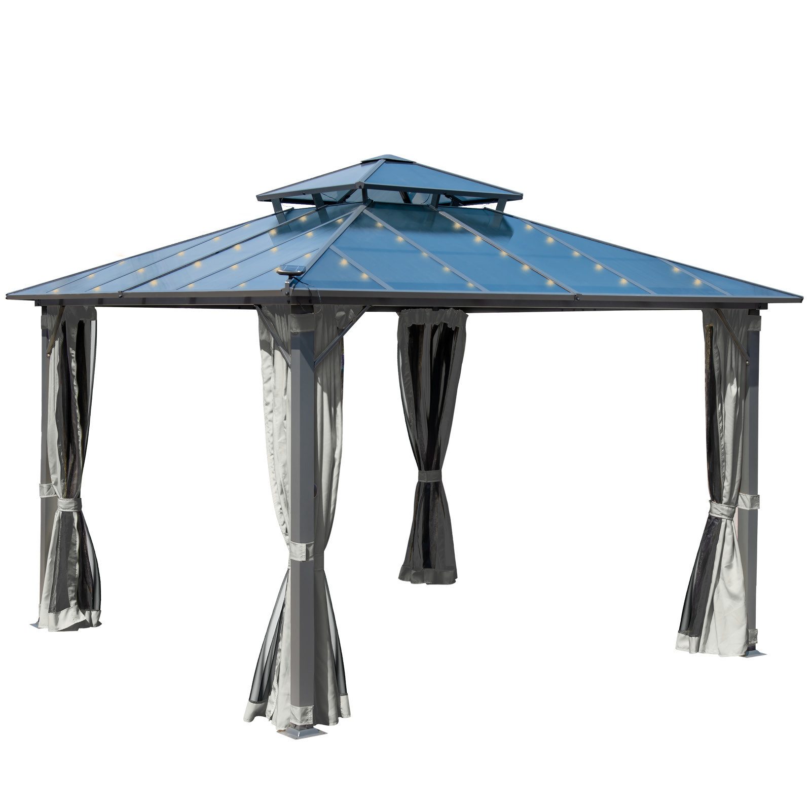 BRAST Pavillon Aluminium Pagode 4x4m viele Modelle & Farben inkl