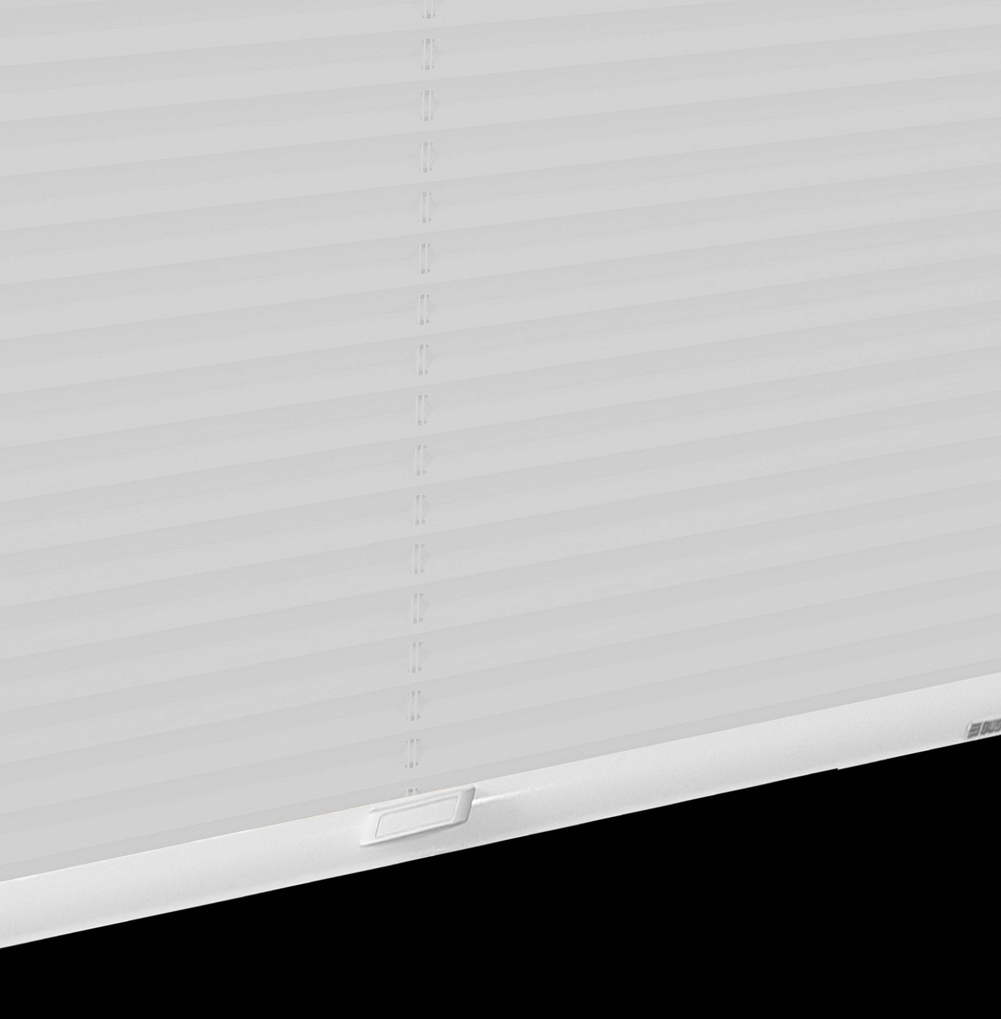 Dachfensterplissee StartUp Style Crepe, verschraubt, Lichtschutz, mit Führungsschienen weiß verspannt, sunlines