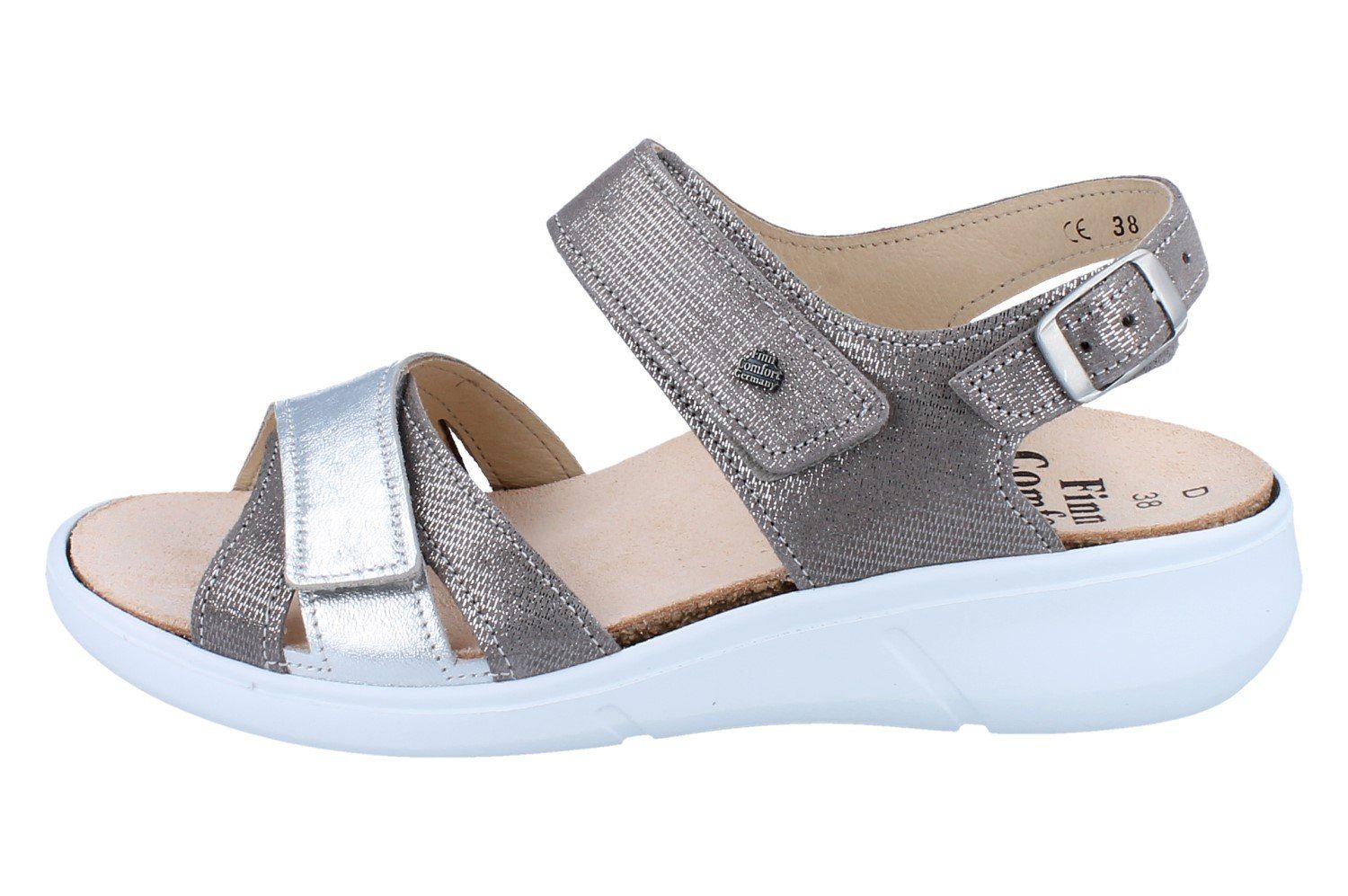 Finn Comfort FINN COMFORT Nadi Damen Sandale beige Nubukleder - Größe: 41 Sandale Wechselfußbett