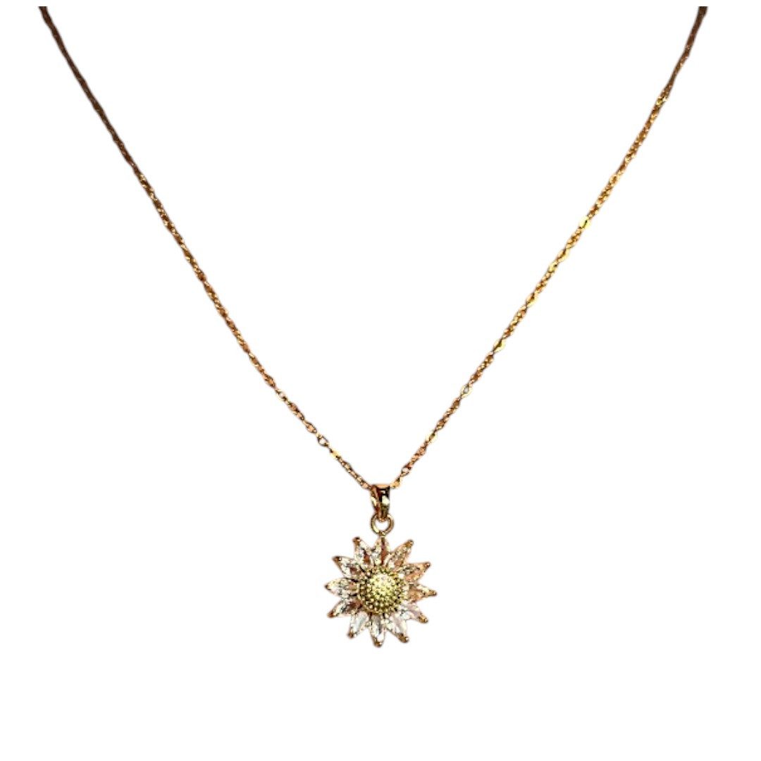Medusa Accessoires Charm-Ketten-Set Sonnenblume Edelstahl Kette