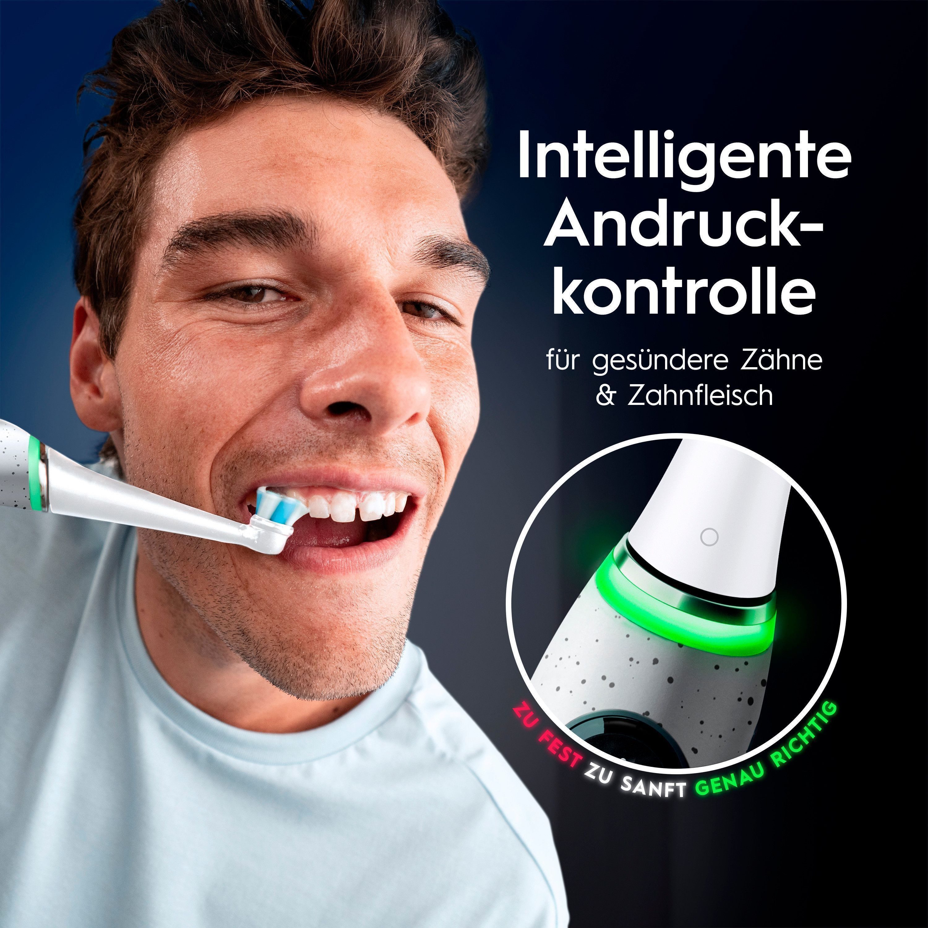 Oral-B Elektrische Zahnbürste iO 10, Aufsteckbürsten: 1 St., Magnet-Technologie, iOsense, 7 Putzmodi, Farbdisplay & Lade-Reiseetui