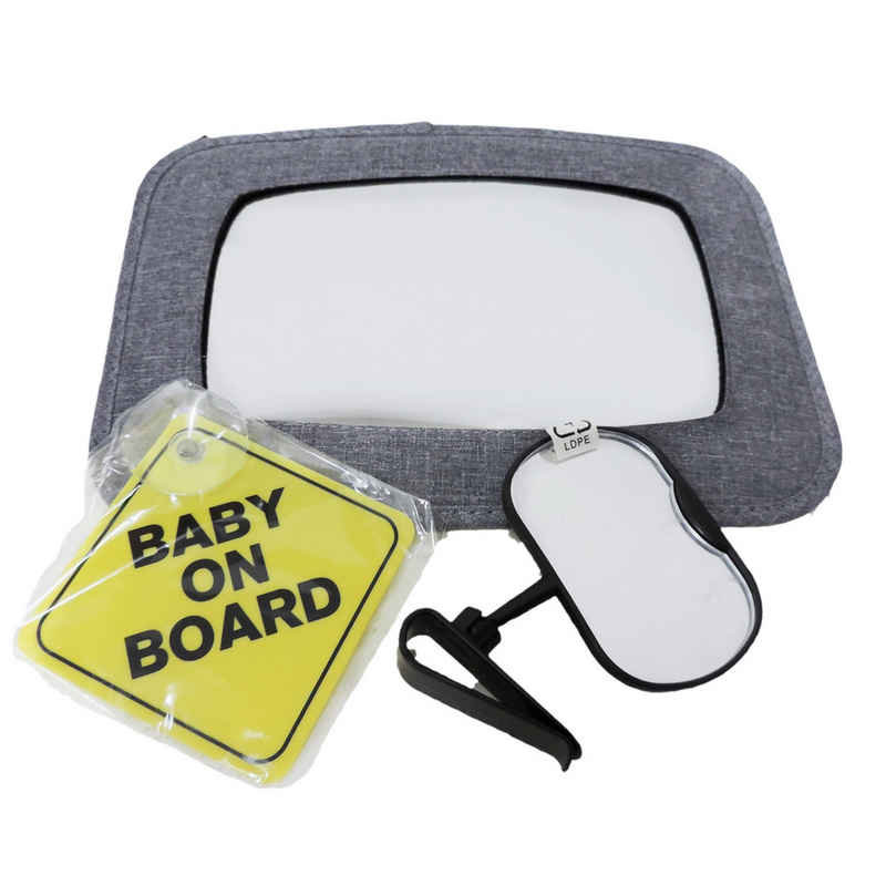 Prémaman Babyspiegel Rücksitzspiegel-Set, zusätzlicher Spiegel für Pkw, zur Beobachtung des Kindes im Autositz/auf der Rückbank