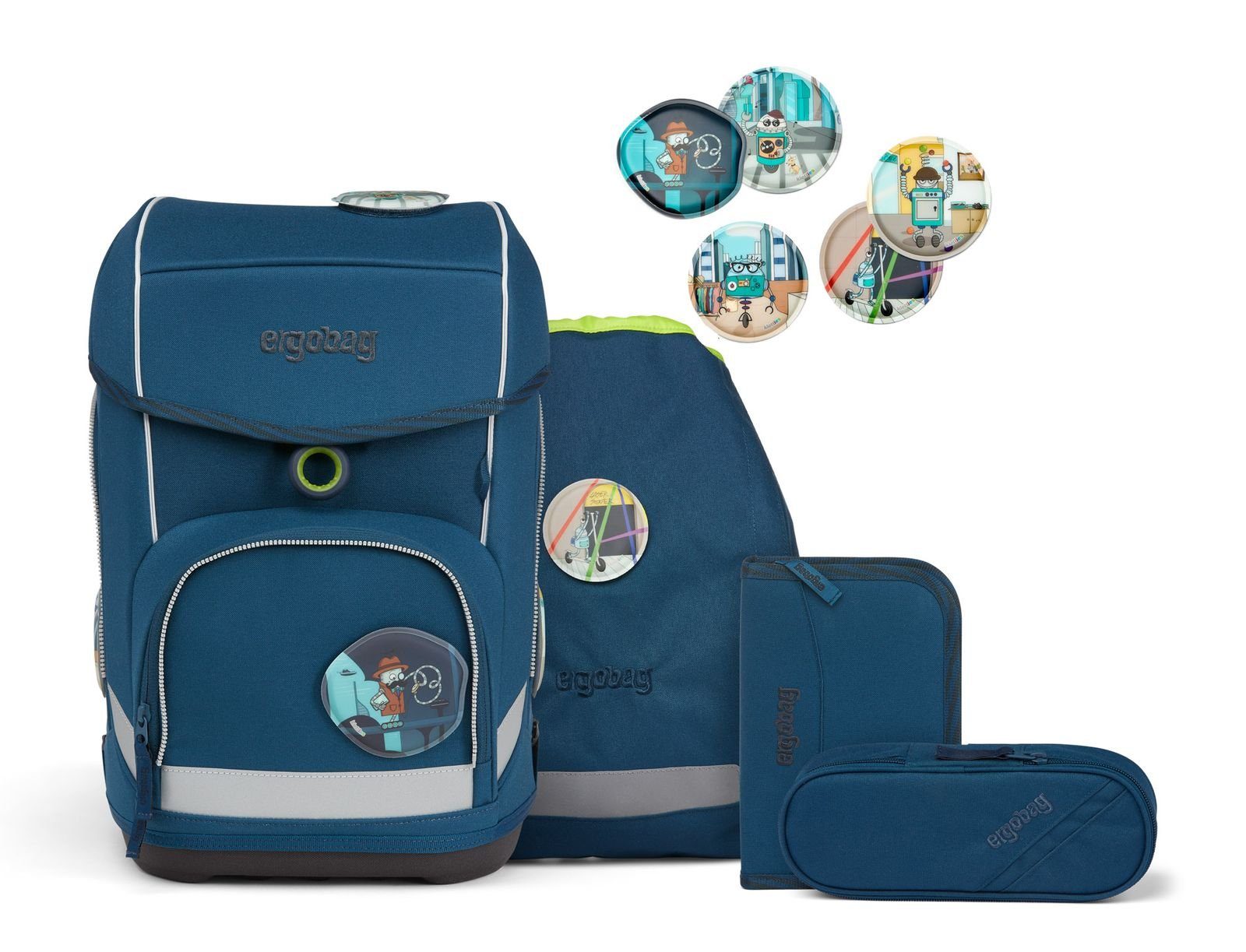 ergobag Schulranzen Eco HeroEdition (Set, 4tlg)