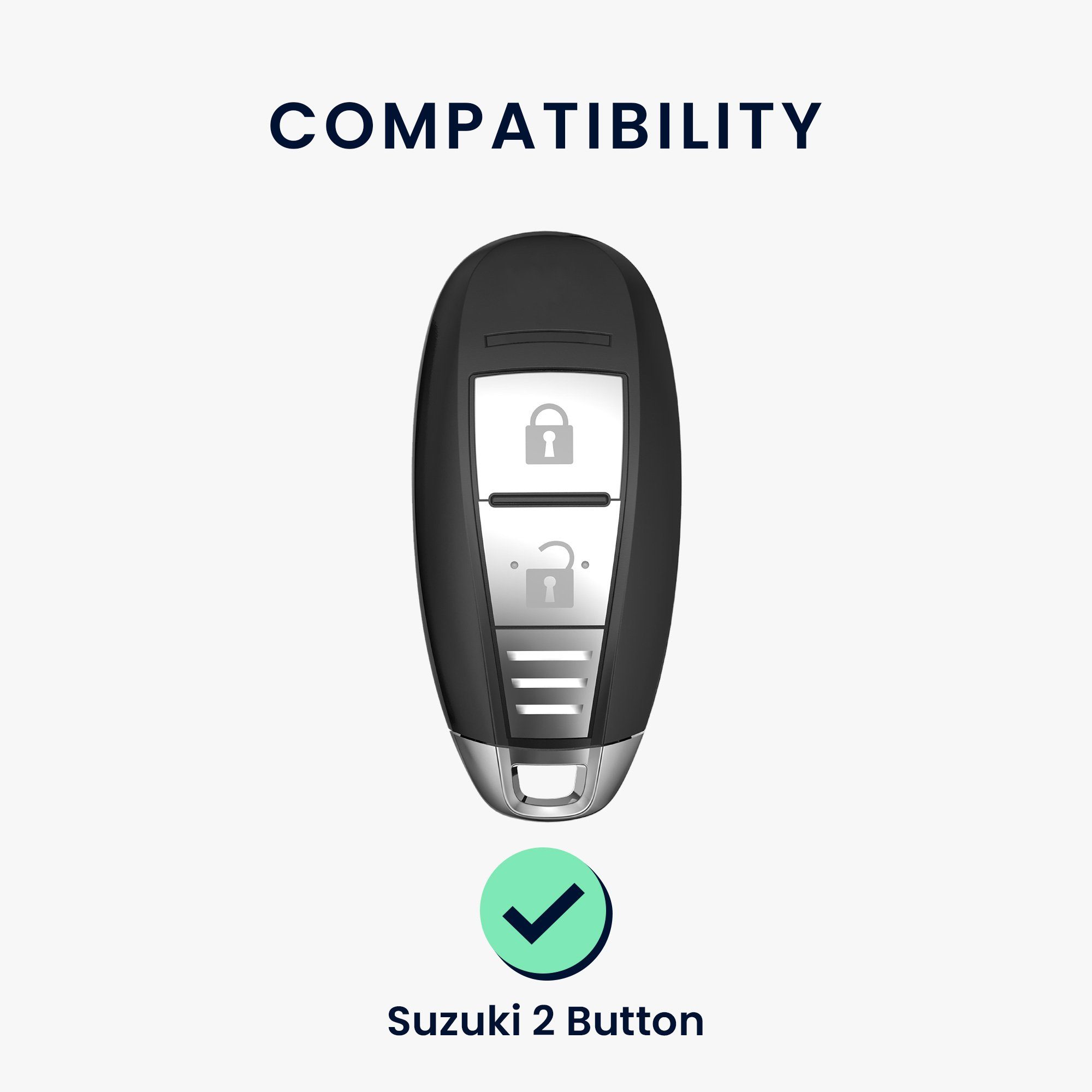 kwmobile Schlüsseltasche Autoschlüssel Hülle für Suzuki, Silikon Schlüsselhülle Cover