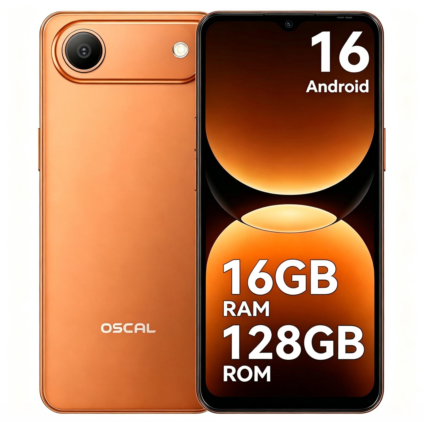 blackview Air 3C 16+128 Android 16 Handy 6.56'' HD+ Display, 5000mAh 32MP Kamera Smartphone (16,7 cm/6.56 Zoll, 128 GB Speicherplatz, 32 MP Kamera, Android 16 ohne vertrag, 4G Dual SIM/Face ID/IP54/GPS)