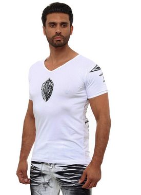 KINGZ T-Shirt mit ausgefallenem Adler-Print