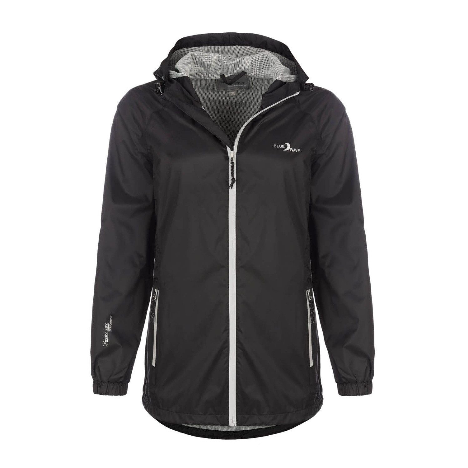 RennerXXL Funktionsjacke Blue Wave Fabienne LG Damen Regenjacke Langgrößen Wasserdichte Damen Regenjacke in Langgrößen mit Packsack