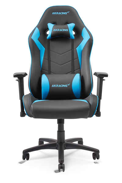 AKRacing Gaming-Stuhl Core SX-Wide Kunstleder, 3D-Armlehnen, Stahlrahmen, schwarz-blau