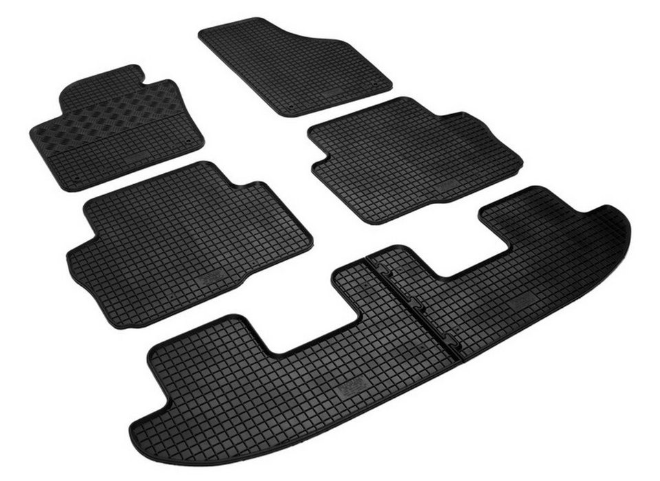 AZUGA Auto-Fußmatten Gummi-Fußmatten passend für Seat Alhambra/VW Sharan ab  2010-2022 (6-te, für Seat,VW Alhambra,Sharan Van