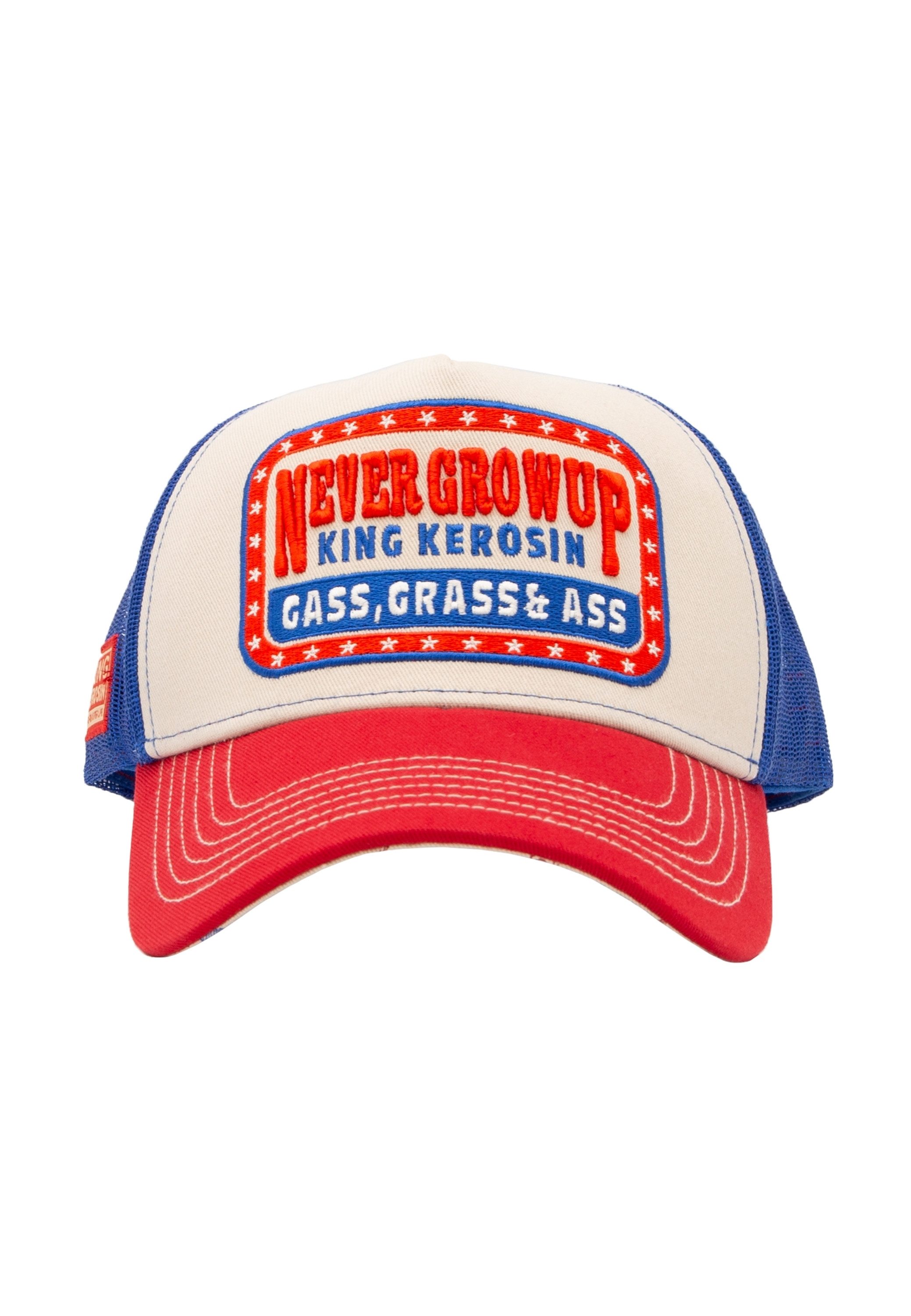 KingKerosin Trucker Cap Never Grow Up (1-St) im Colour-Block-Design