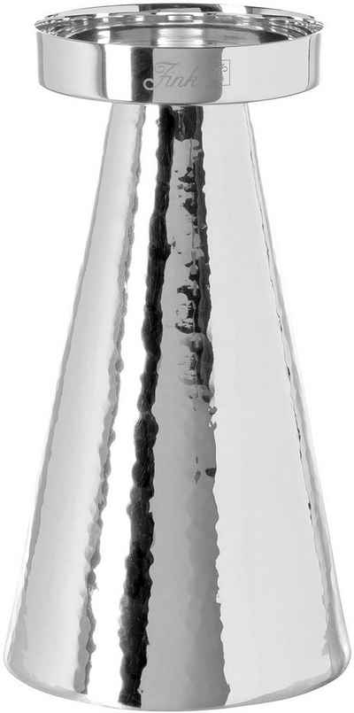 Fink Kerzenleuchter YAMA (1 St), Stumpenkerzenhalter aus Edelstahl, Ø ca. 10 cm