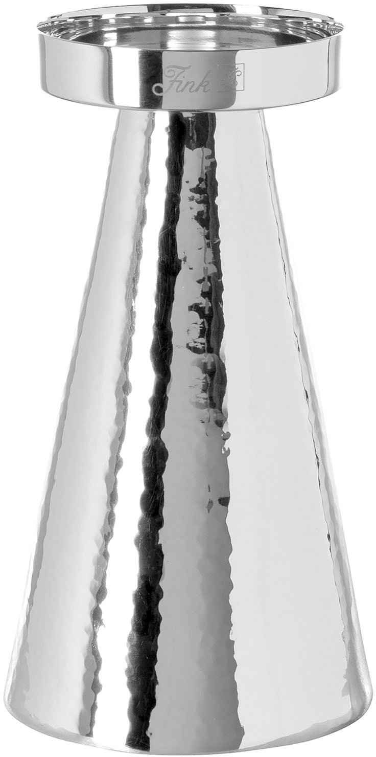 Fink Kerzenleuchter YAMA (1 St), Stumpenkerzenhalter aus Edelstahl, Ø ca. 10 cm