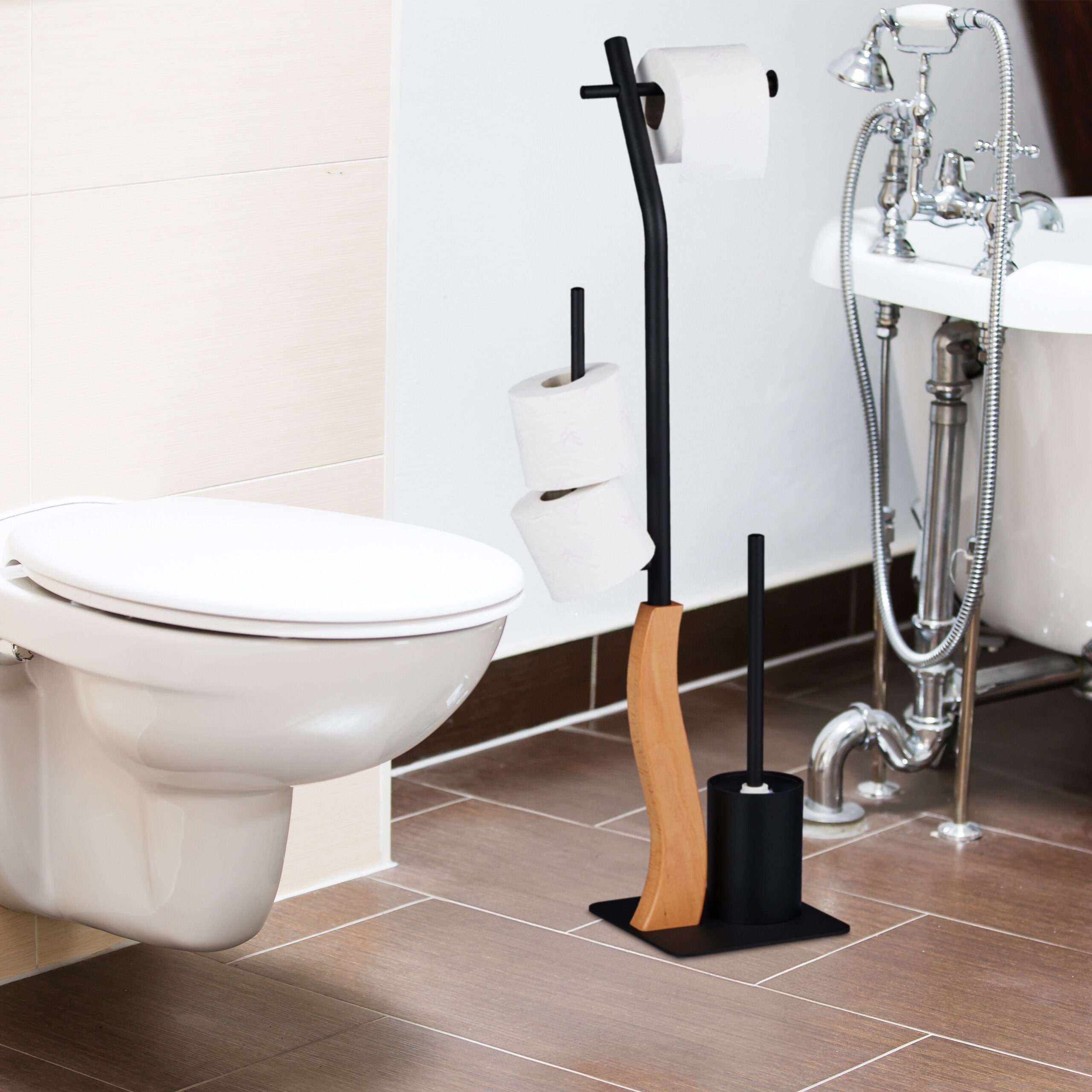 relaxdays WC-Garnitur Stehende WC Garnitur günstig online kaufen