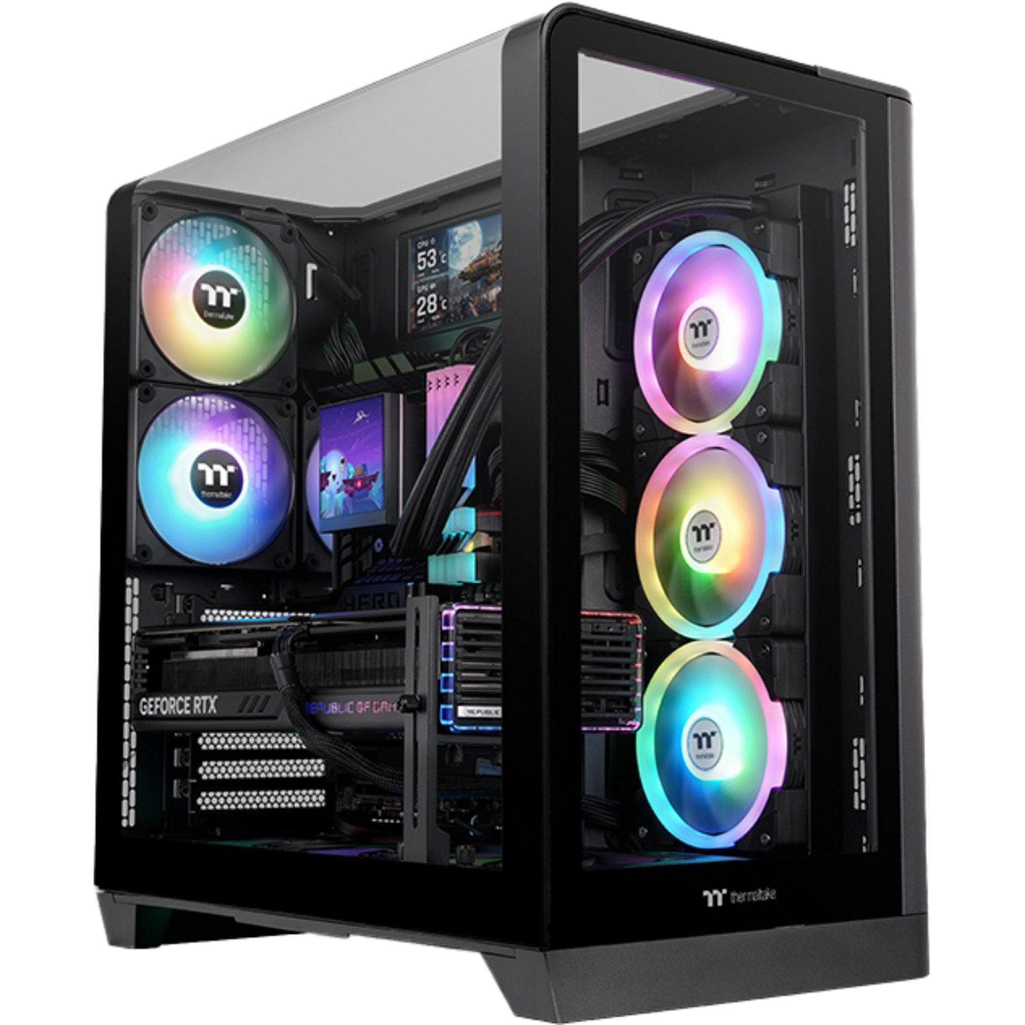 Thermaltake PC-Gehäuse Thermaltake View 390 TG, Tower-Gehäuse, (Tempered