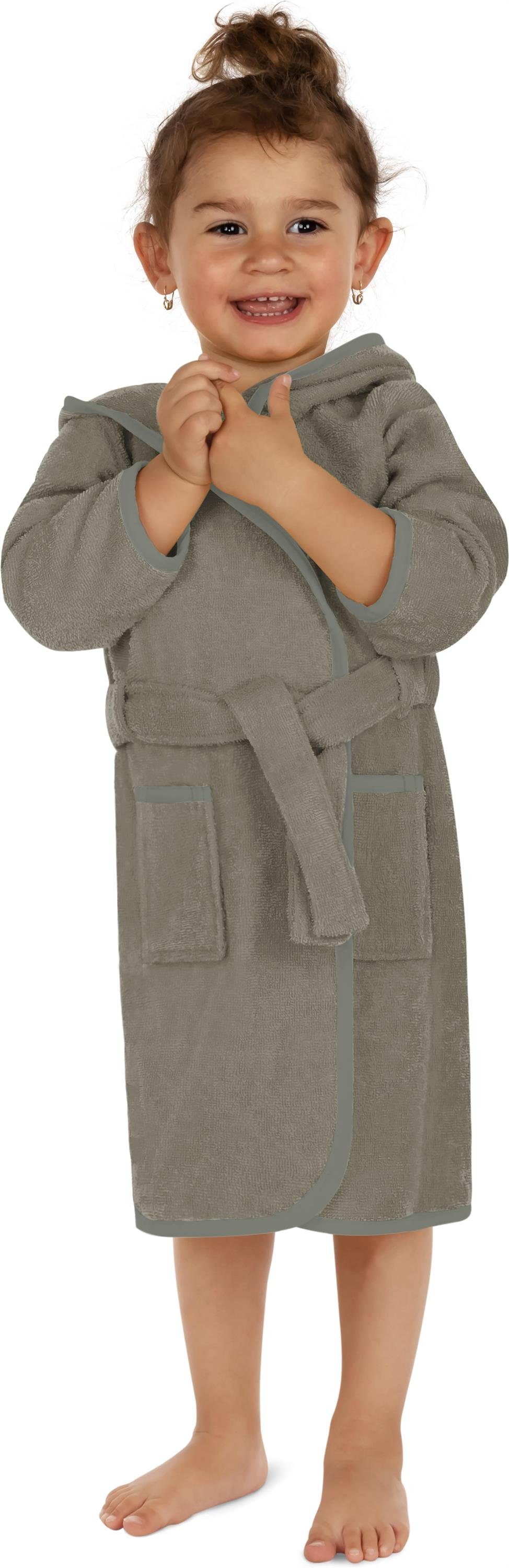 normani Kinderbademantel Kinder Bademantel aus Bio-Baumwolle Ljubljana, Bio-Baumwolle, Kapuze, Bindegürtel, Kinderbademantel aus weichem und schadtsofffreiem Ma – Bild 3 von 5