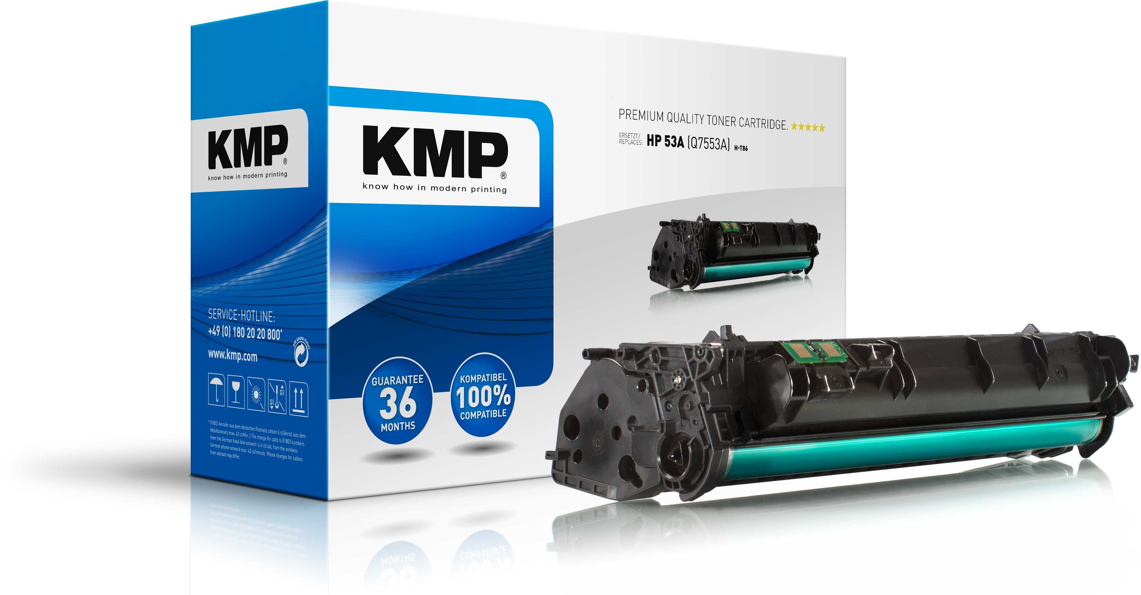 KMP Tonerkartusche 1 Toner H-T86 ERSETZT 53A - black, (1-St)