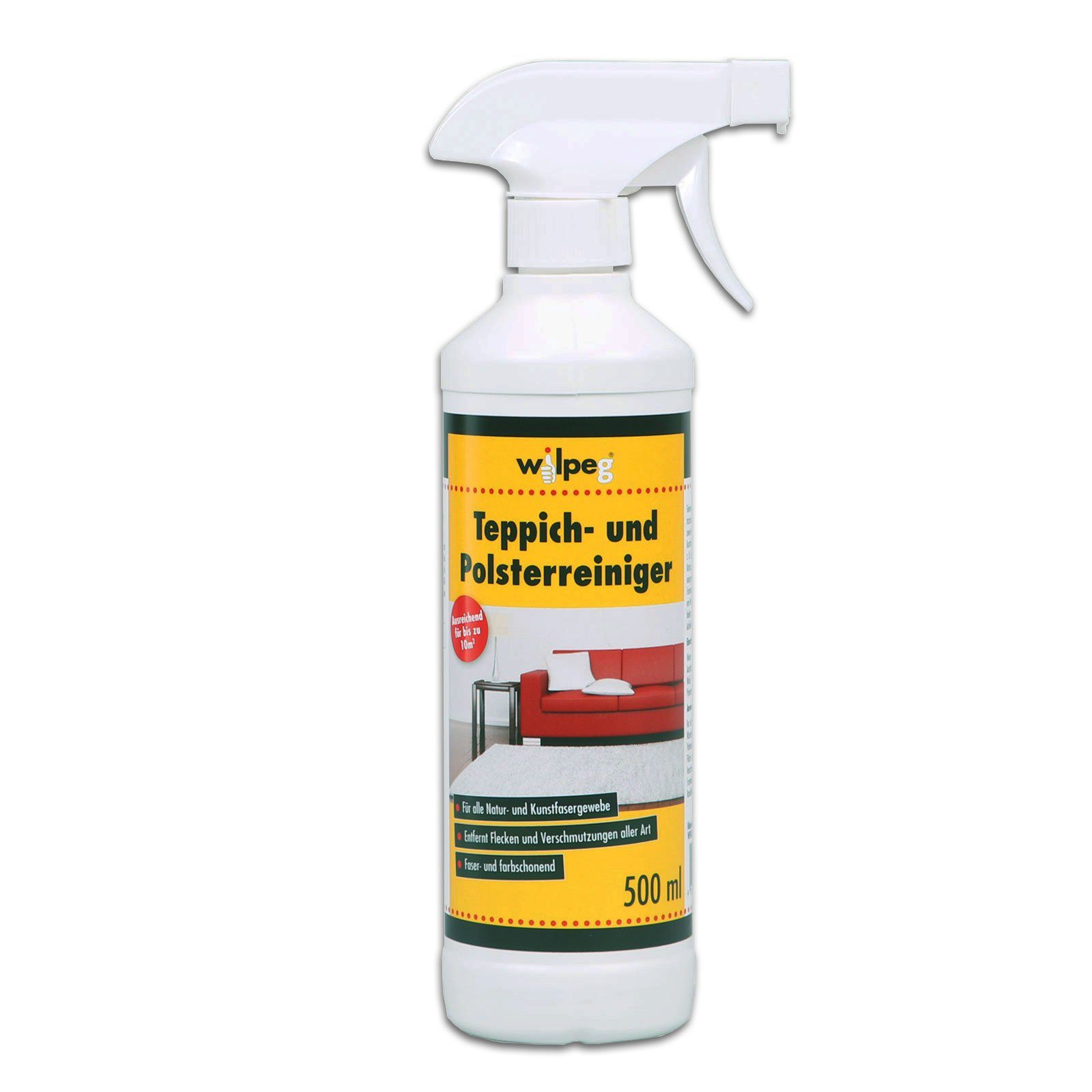 wilpeg® Teppichreiniger Polsterreiniger Teppichpflege Reinigungsmittel 500ml Teppichreiniger