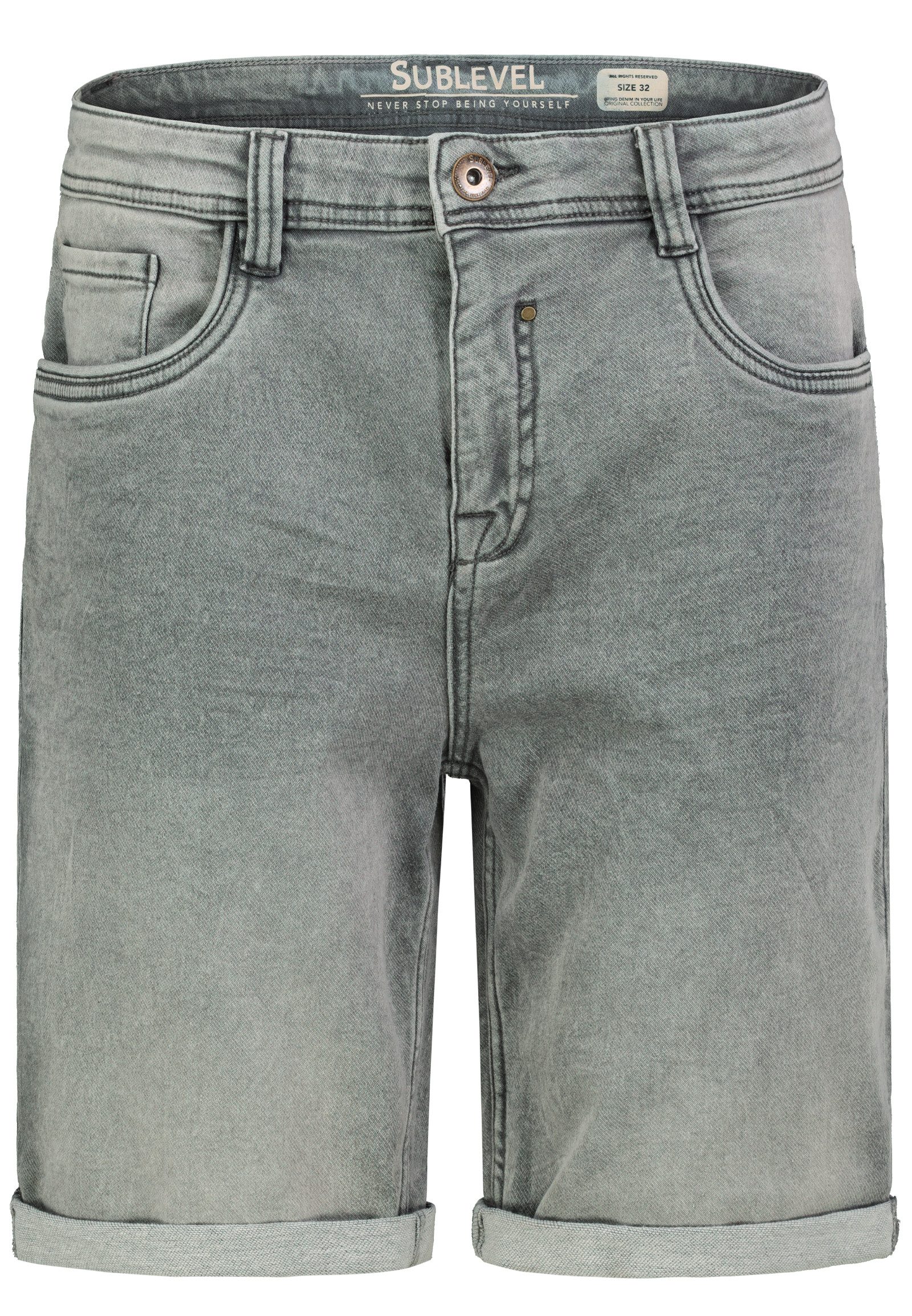 SUBLEVEL Jeansshorts Bequemer Schnitt Umschlag Klassischer Denim Sommer Look (1-tlg) H13247BI62642K_Shorts