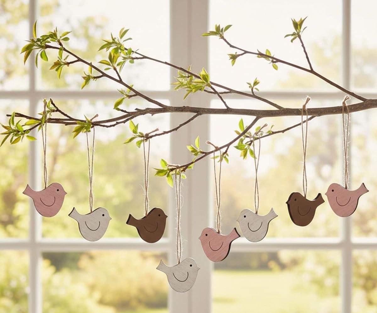LB H&F Lilienburg Dekohänger 9er SET Anhänger Vögel Frühling Frühlingsdeko günstig online kaufen