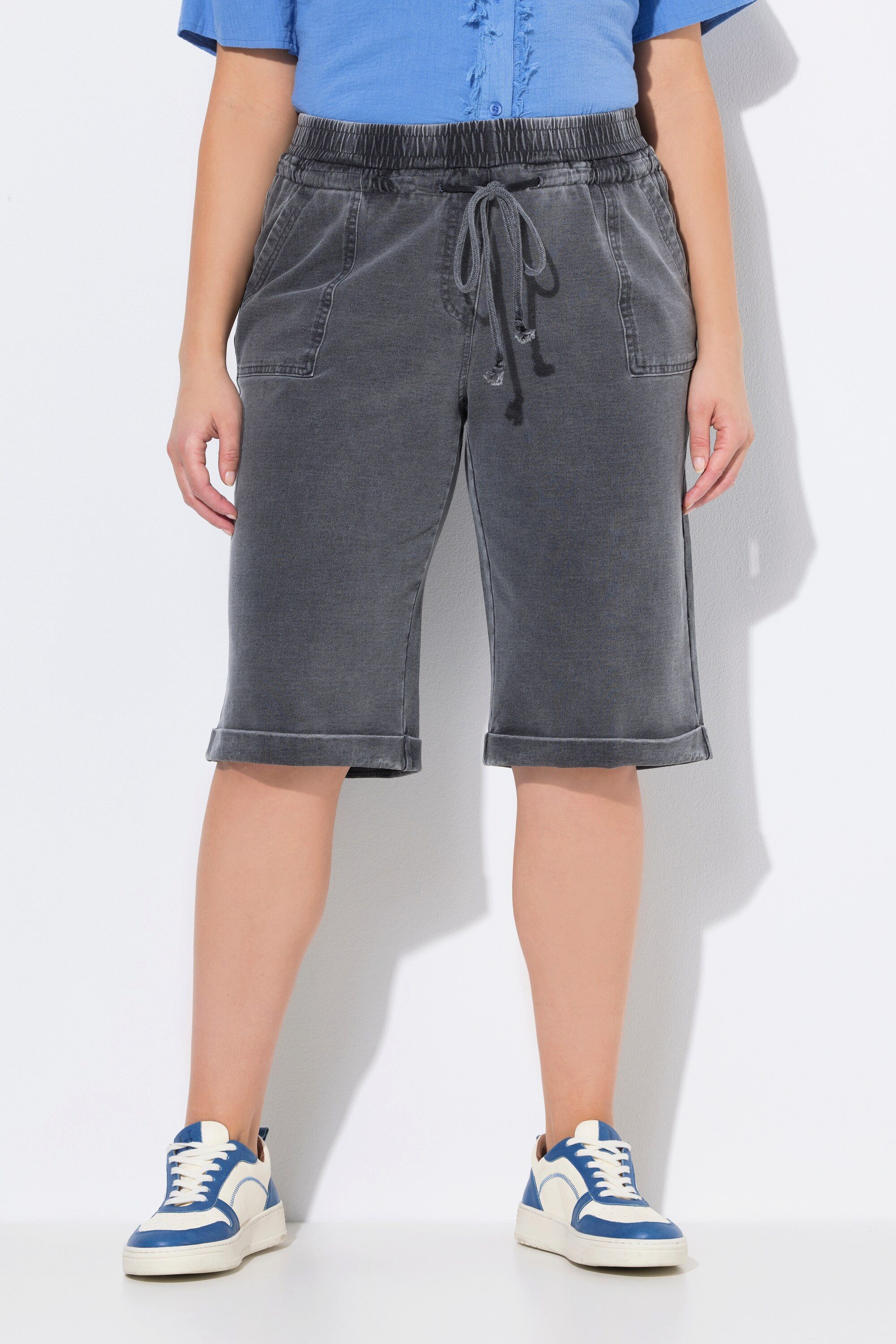 Ulla Popken Jeansshorts Jersey-Shorts Rose weites günstig online kaufen