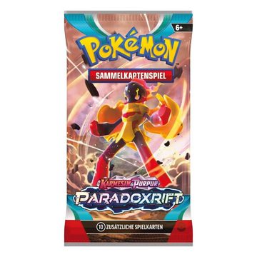 POKÉMON Sammelkarte Pokémon - Karmesin & Purpur - Paradoxrift - 4rer Boosterset, jedes Artwork wird einmal enthalten sein - deutsche Sprachausgabe