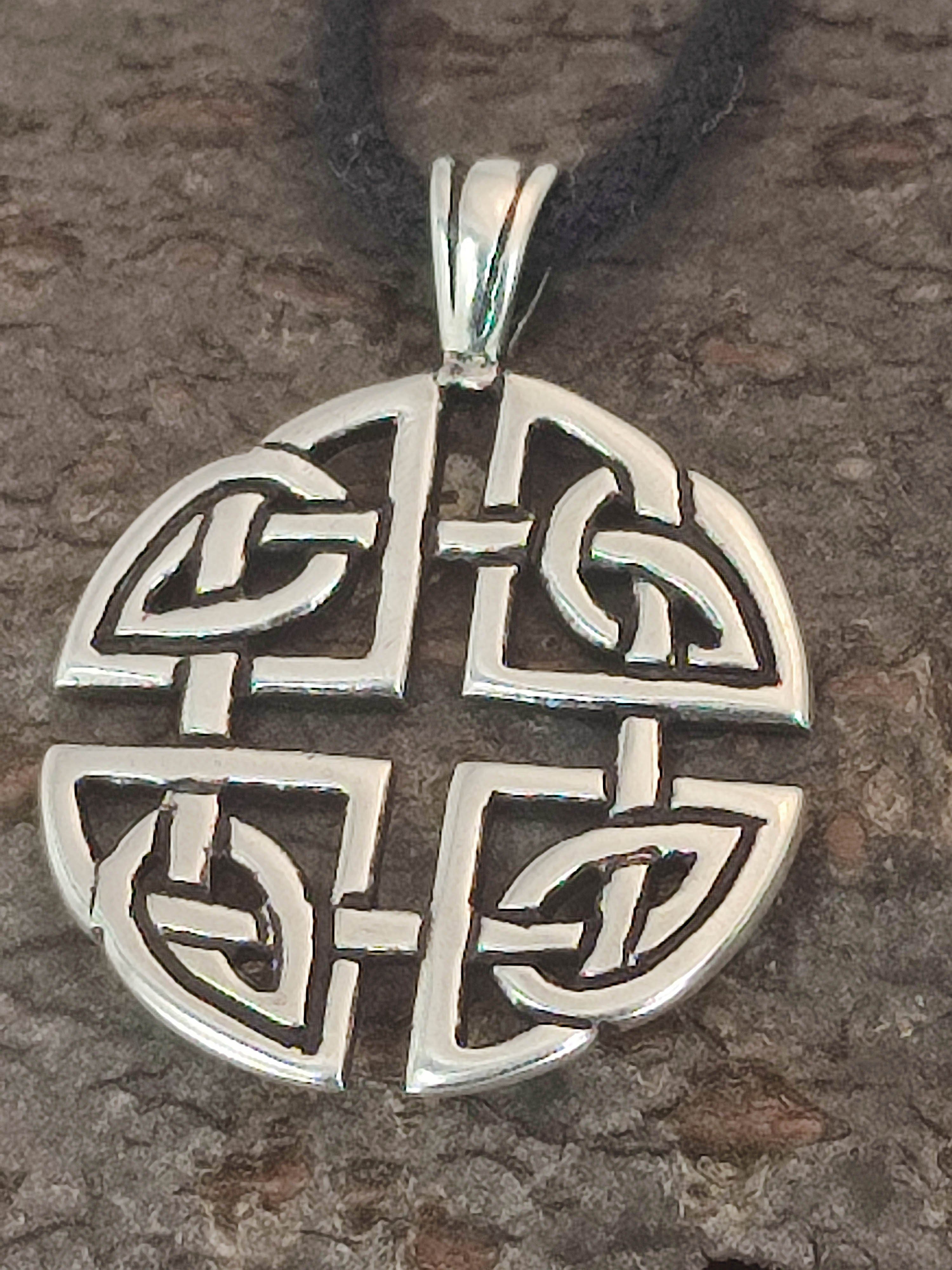 Silber Leather Keltischer of keltisch Kettenanhänger Keltenknoten 925 Knoten Kiss Anhänger