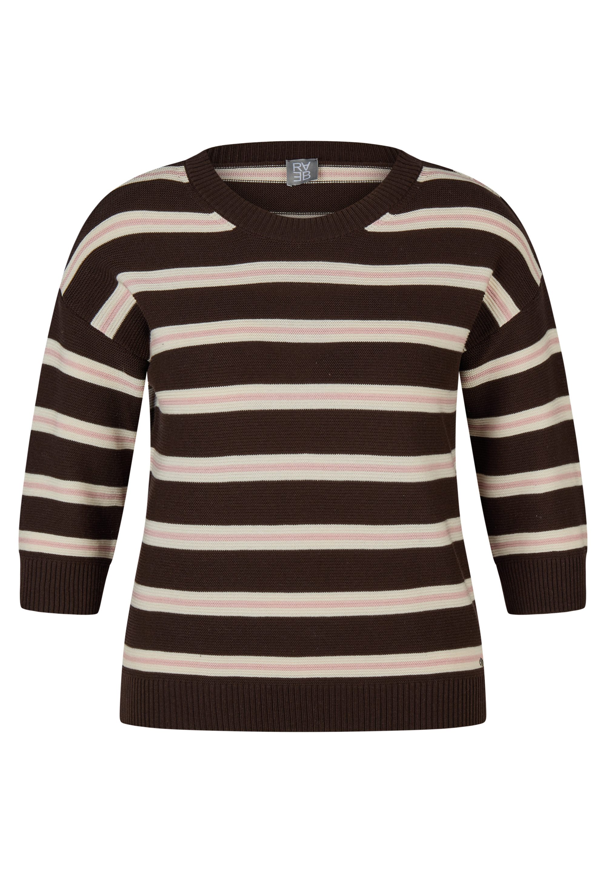 Rabe Strickpullover mit Streifen Muster