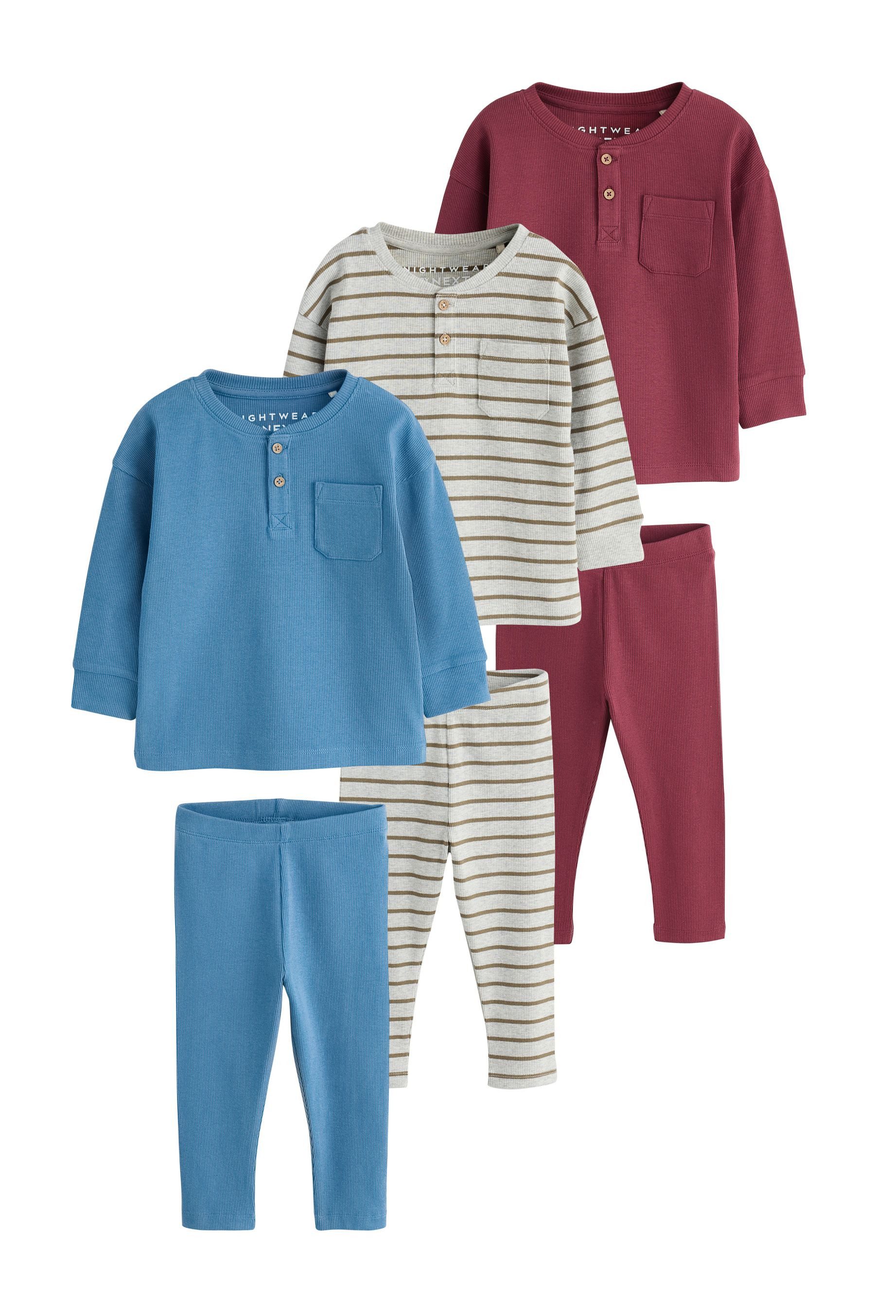 Next Pyjama Snuggle Schlafanzüge, 3er-Pack (6 tlg)