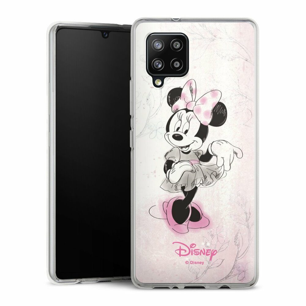 DeinDesign Handyhülle Minnie Mouse Disney Vintage Minnie Watercolor, Samsung Galaxy A42 5G Silikon Hülle Bumper Case Handy Schutzhülle