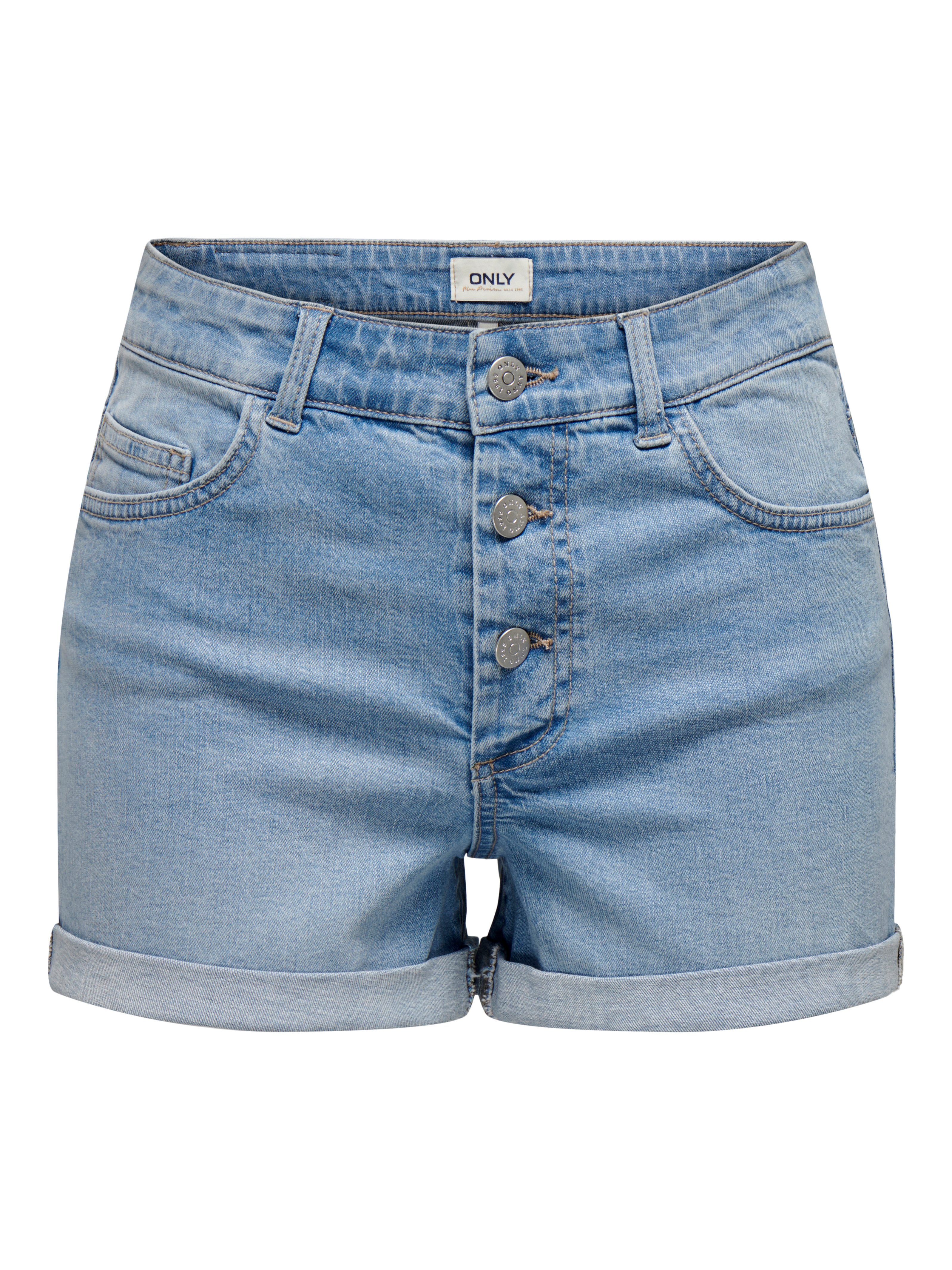 Shorts ONLHUSH HW BUTTON FOLD UP SHORTS DNM PIM