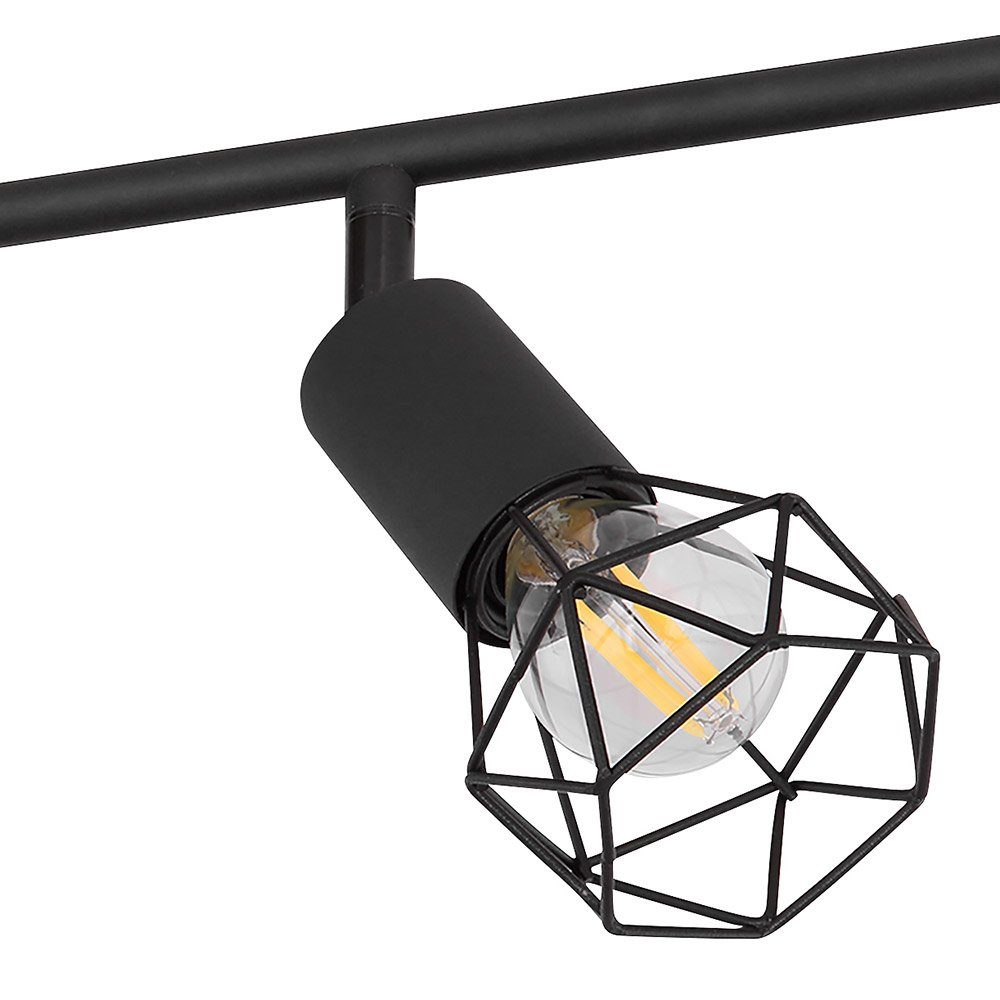 Globo LED flammig inklusive, Deckenleuchte Deckenstrahler Deckenleuchte, 6 nicht Holz Vintage Leuchtmittel