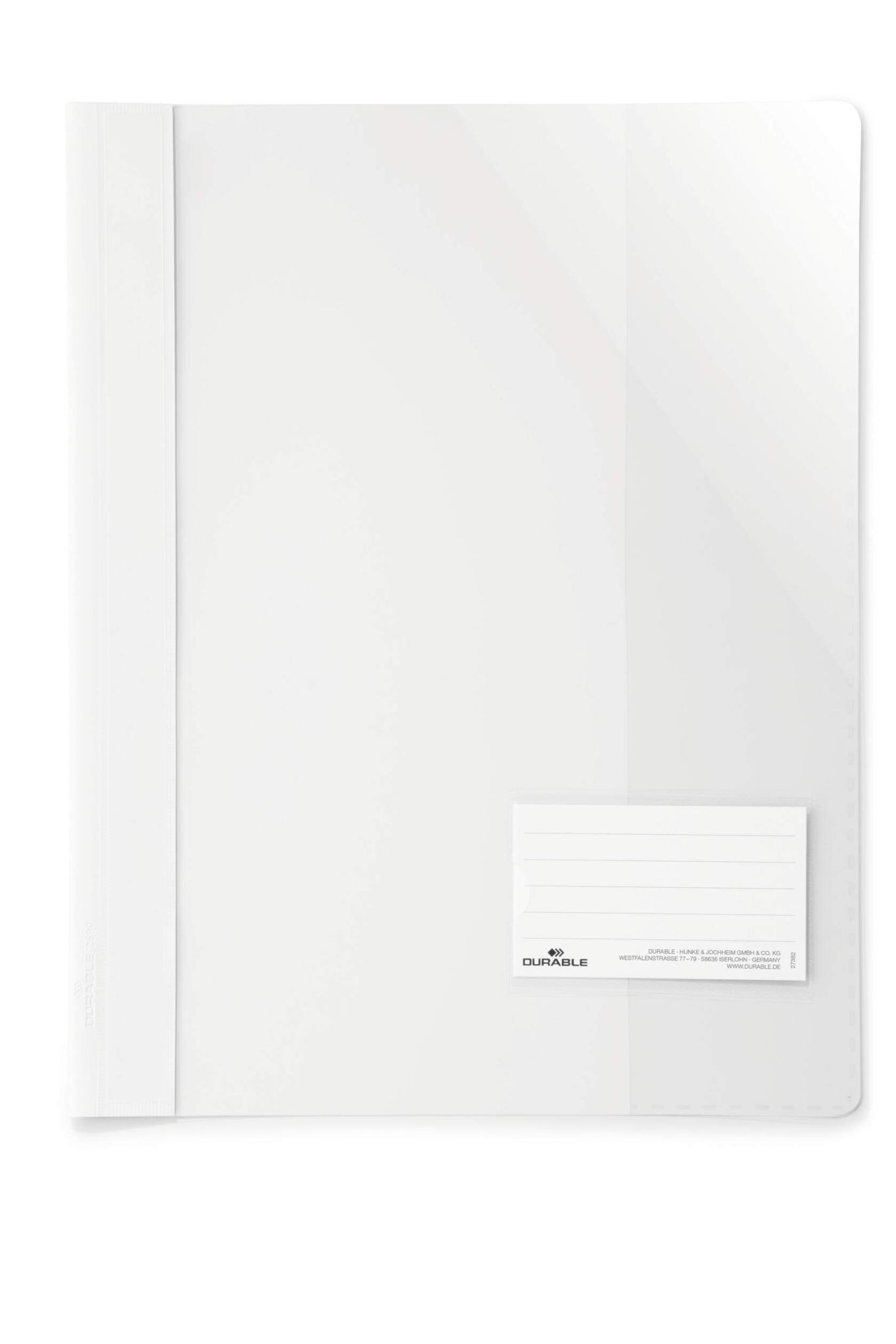 DURABLE Hefter Durable Sichthefter A4 überbreit ws mit Fenster und Innentasche