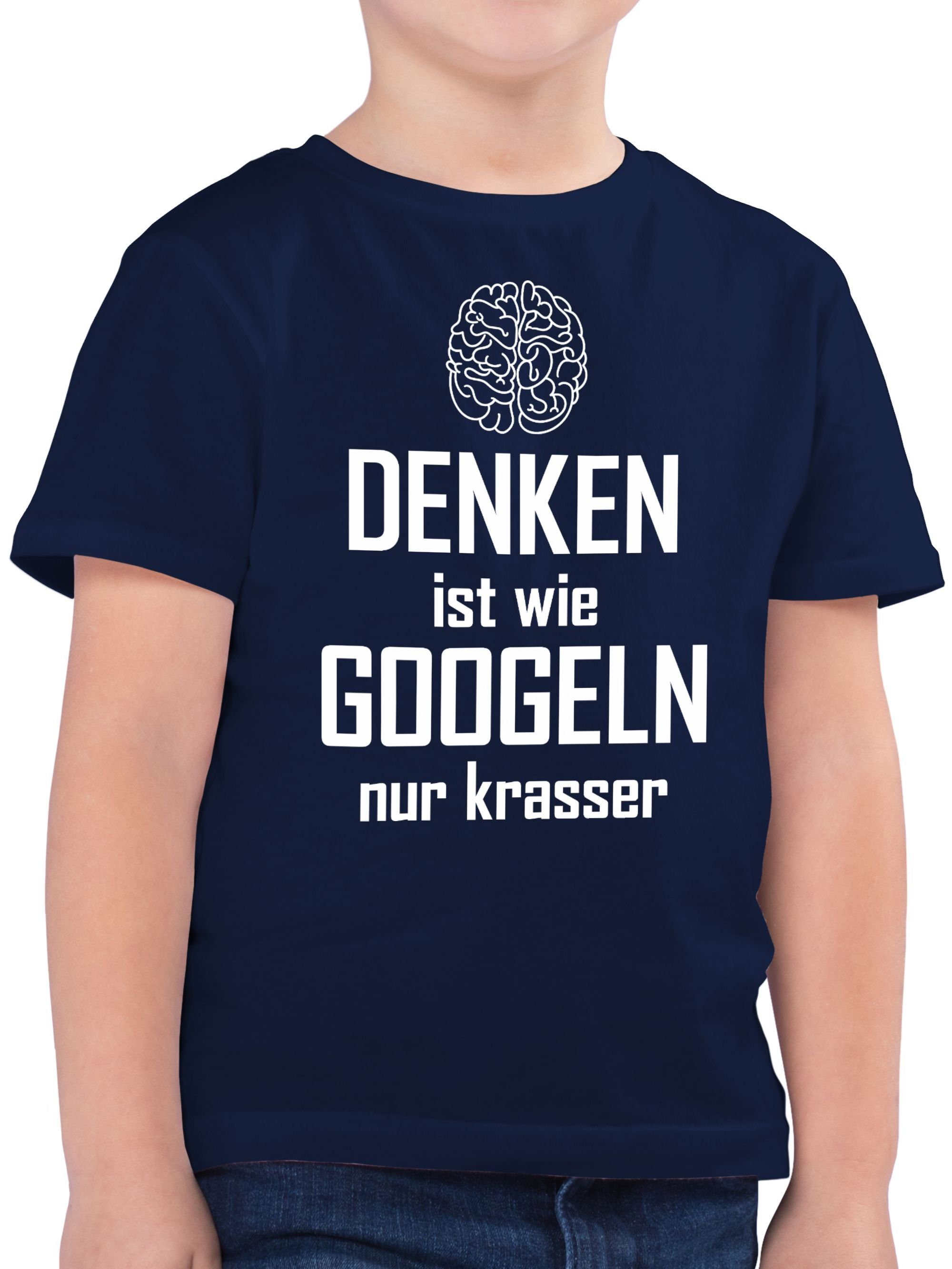 Shirtracer TShirt »Denken ist wie googeln nur krasser Statement