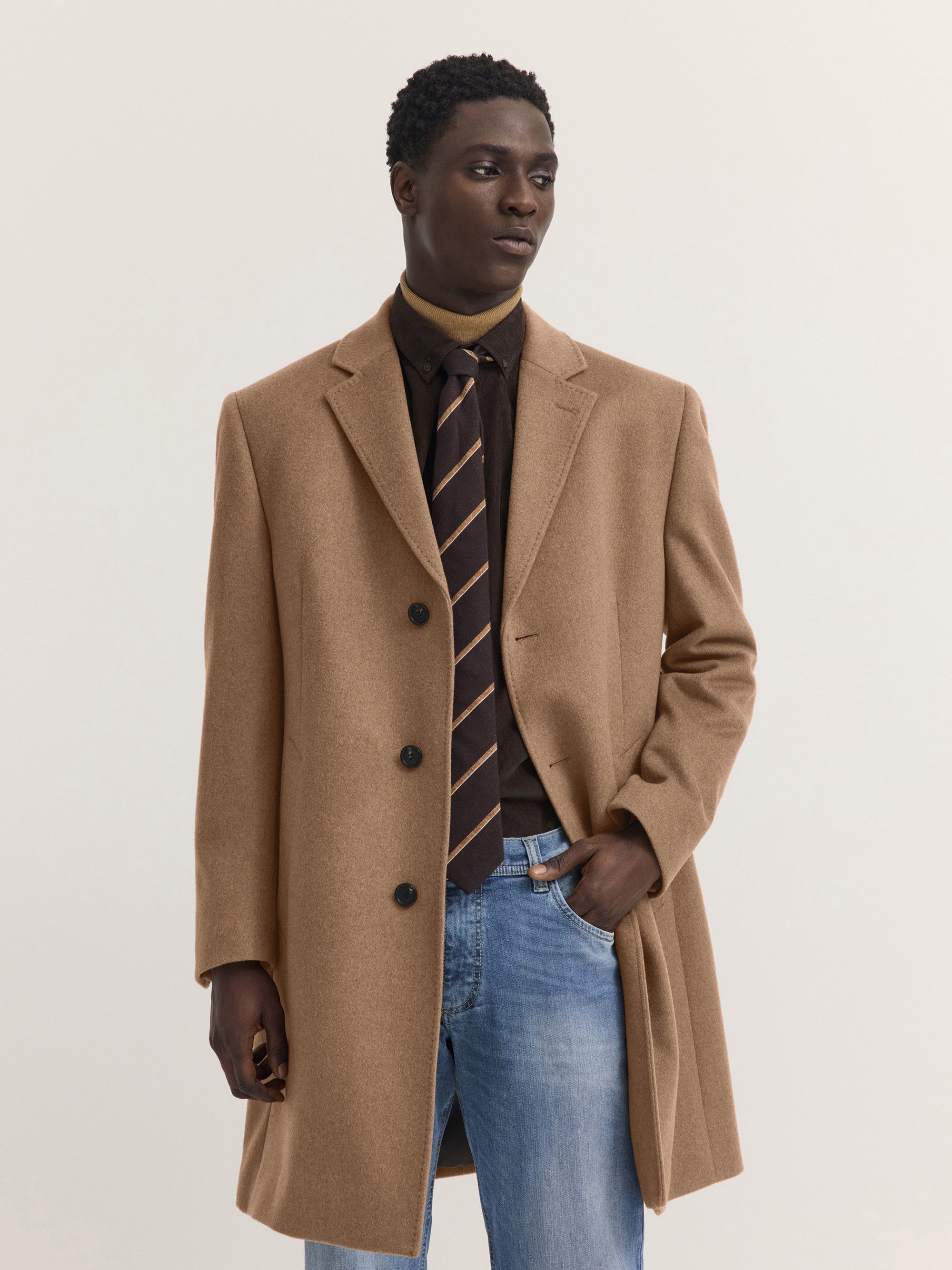 bugatti Kurzmantel Modern Fit Modern Fit Woll-Kaschmir Reverskragen