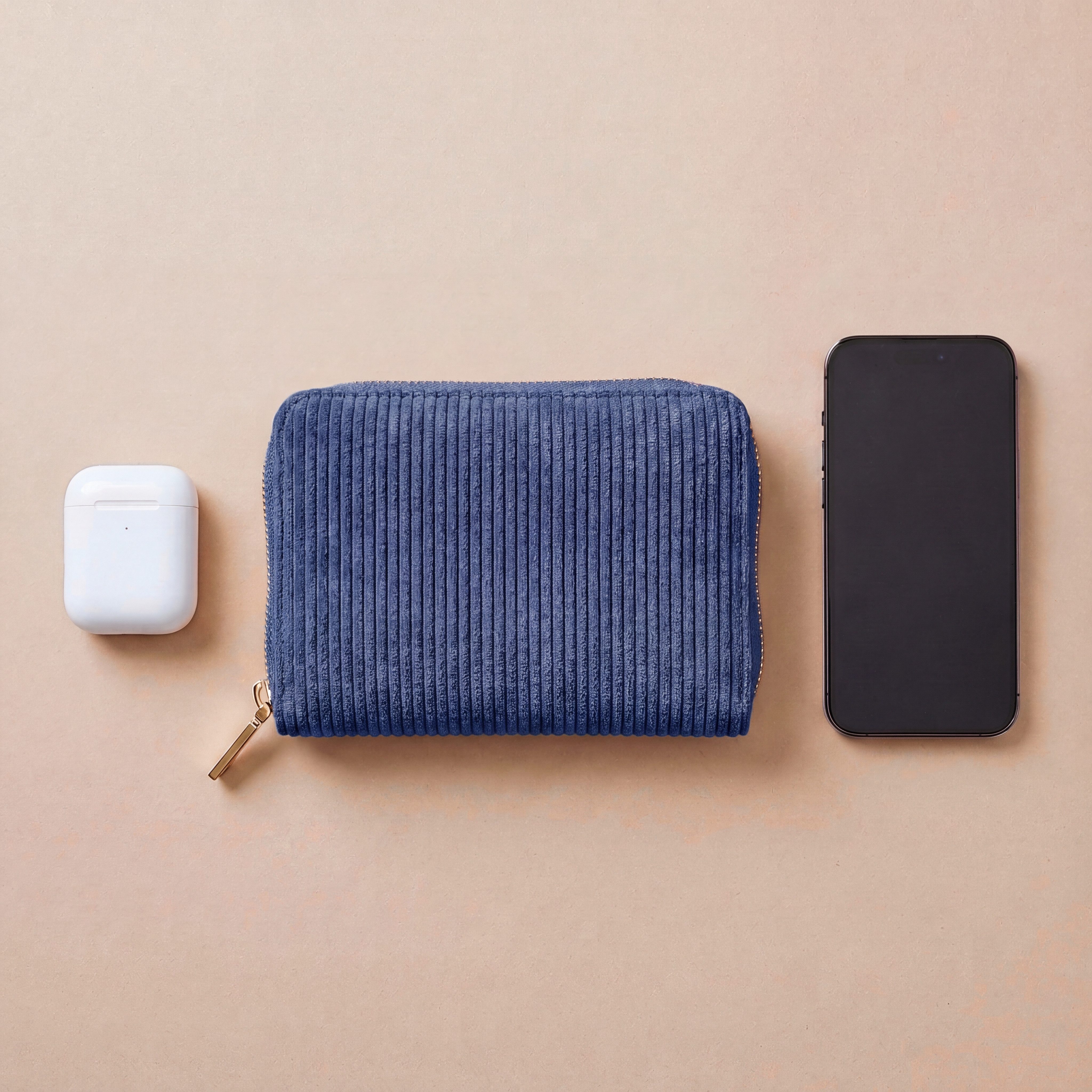 MillyMilk Geldbörse FONDO MEDIUM – Damen Cord Geldbeutel – Stoff Portemonnaie, Cord-Geldbörse mit stabiler Form, viel Platz und Reißverschluss. – Bild 2 von 5