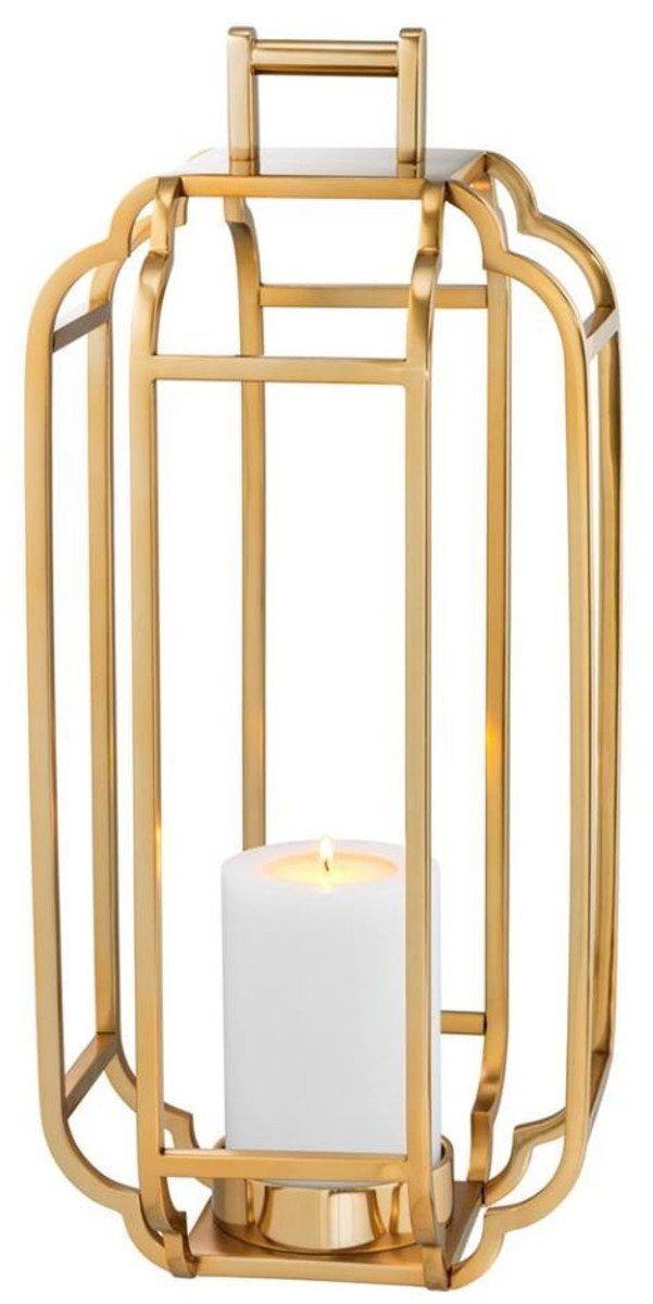 Casa Padrino Kerzenleuchter Luxus Kerzenleuchter Gold 25 x 25 x H. 55 cm - Hotel Accessoires