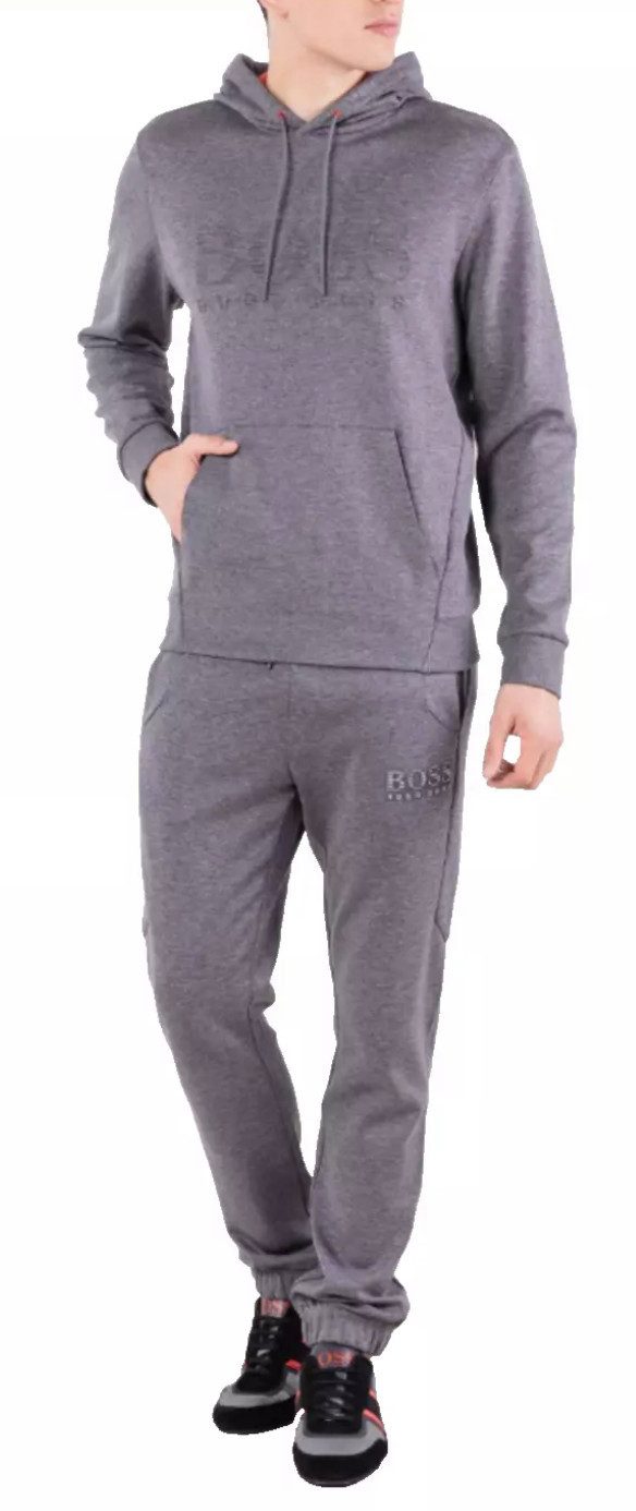 BOSS Kapuzensweatjacke Herren Luxus Soody Hoodie Tonaler 3D-Logo-Druck auf der Brust – Kapuze mit Kordelzug