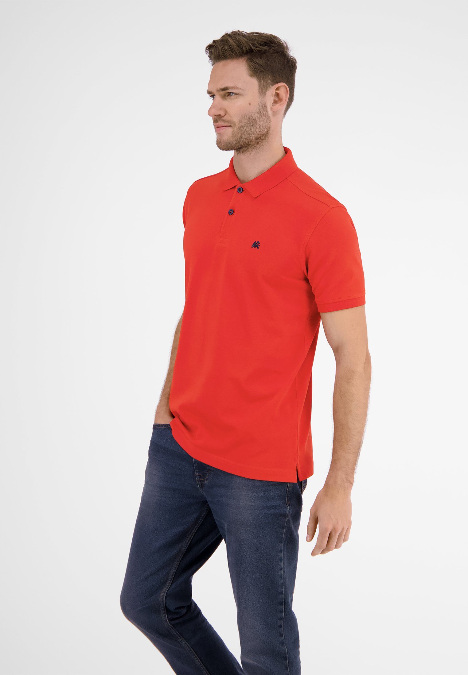 Poloshirt LERROS Farben LERROS Basic LAVA vielen RED Polo-Shirt in