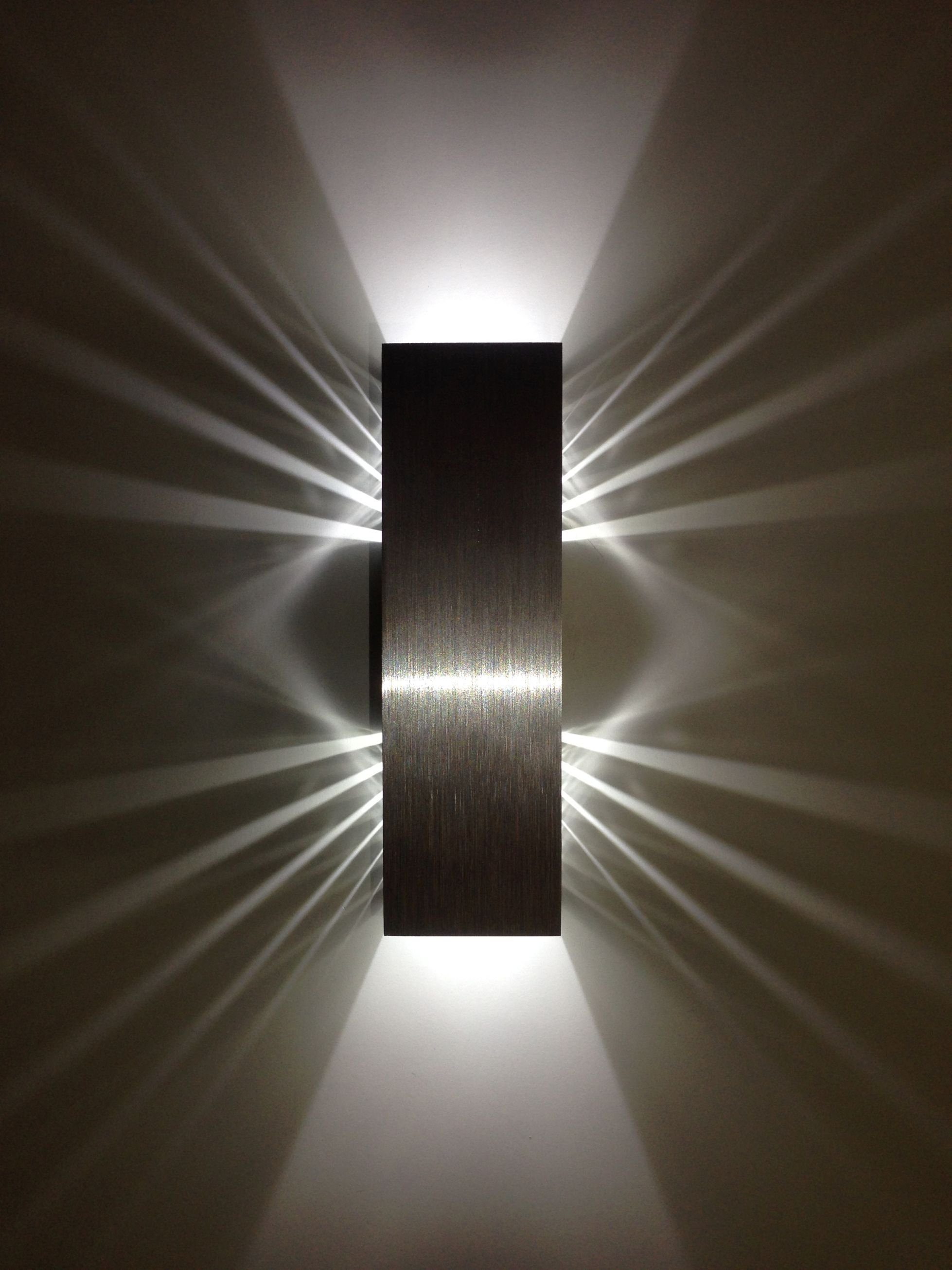 SpiceLED LED Wandleuchte ShineLED, Weiß & 6 Schatteneffekt, Up Down K), Licht Lichtfarbe Watt, dimmbar, (4200 Beleuchtung LED fest mit integriert, weiß, indirekte weiß