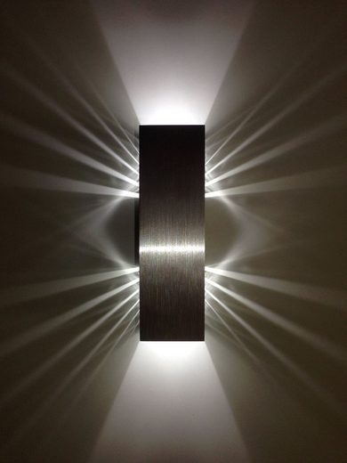 SpiceLED LED Wandleuchte »ShineLED«, 6 Watt, Lichtfarbe weiß, dimmbar, indirekte Beleuchtung mit Schatteneffekt, Up & Down Licht