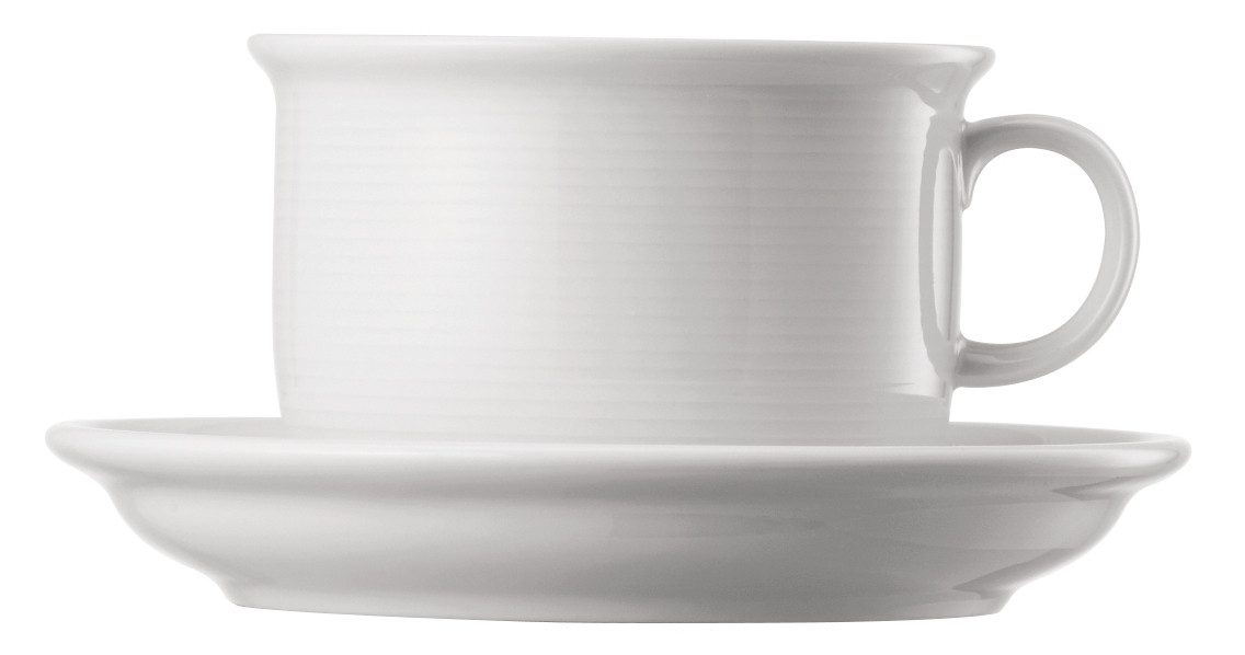 Thomas Porzellan Tasse Trend Weiss Cappuccinotasse 2tlg., Porzellan
