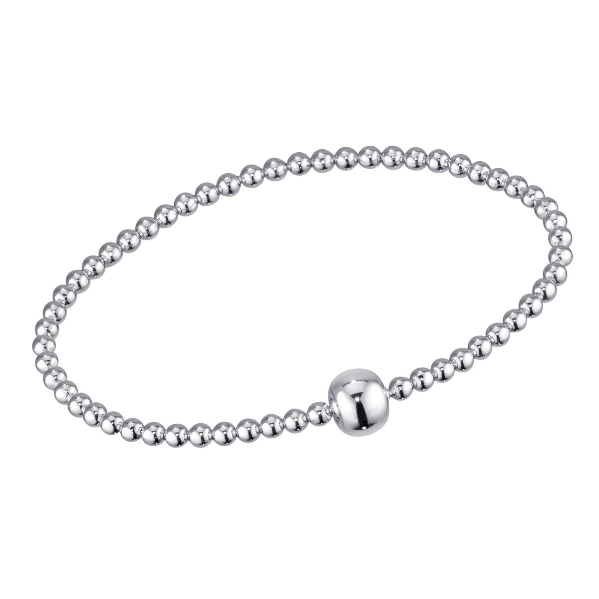 Armband Damen Kugeln Stretcharmband Silber SA-37