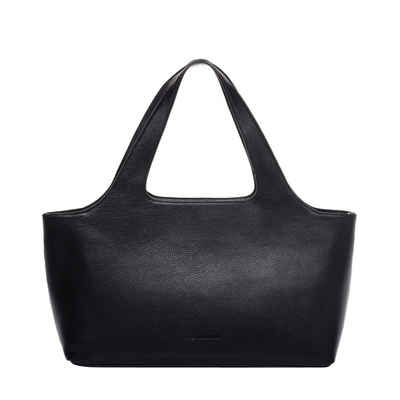 FEYNSINN Handtasche Leder Damen NEA 13", Сумки для покупок Echtleder für Damen, Ledertasche mit Reißverschluss schwarz