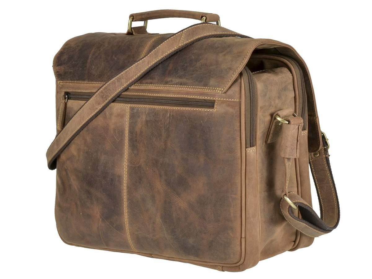 Greenburry Aktentasche Vintage, Businesstasche, Notebooktasche, für Herren, rustikal