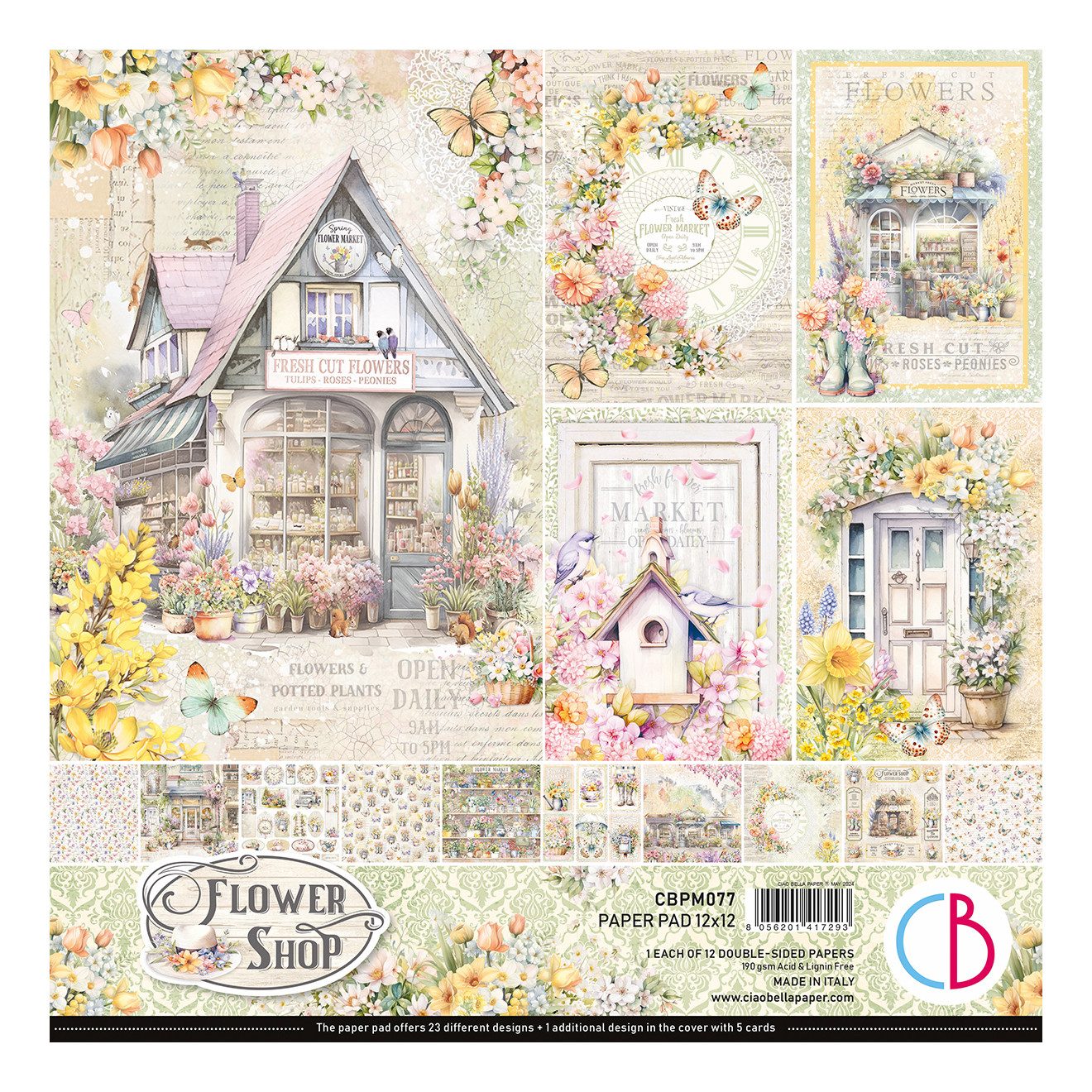 Motivpapier Flower Shop