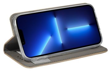 COFI 1453 Handyhülle Smart Magnet Hülle kompatibel mit Samsung Galaxy M14 5G Gold