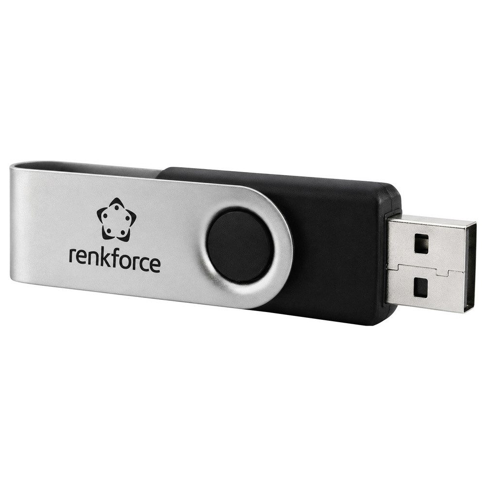 Renkforce Renkforce RF-USBS-180 1GB USB 2.0 Stick USB-Stick 1 GB Schwarz-Silber USB-Stick