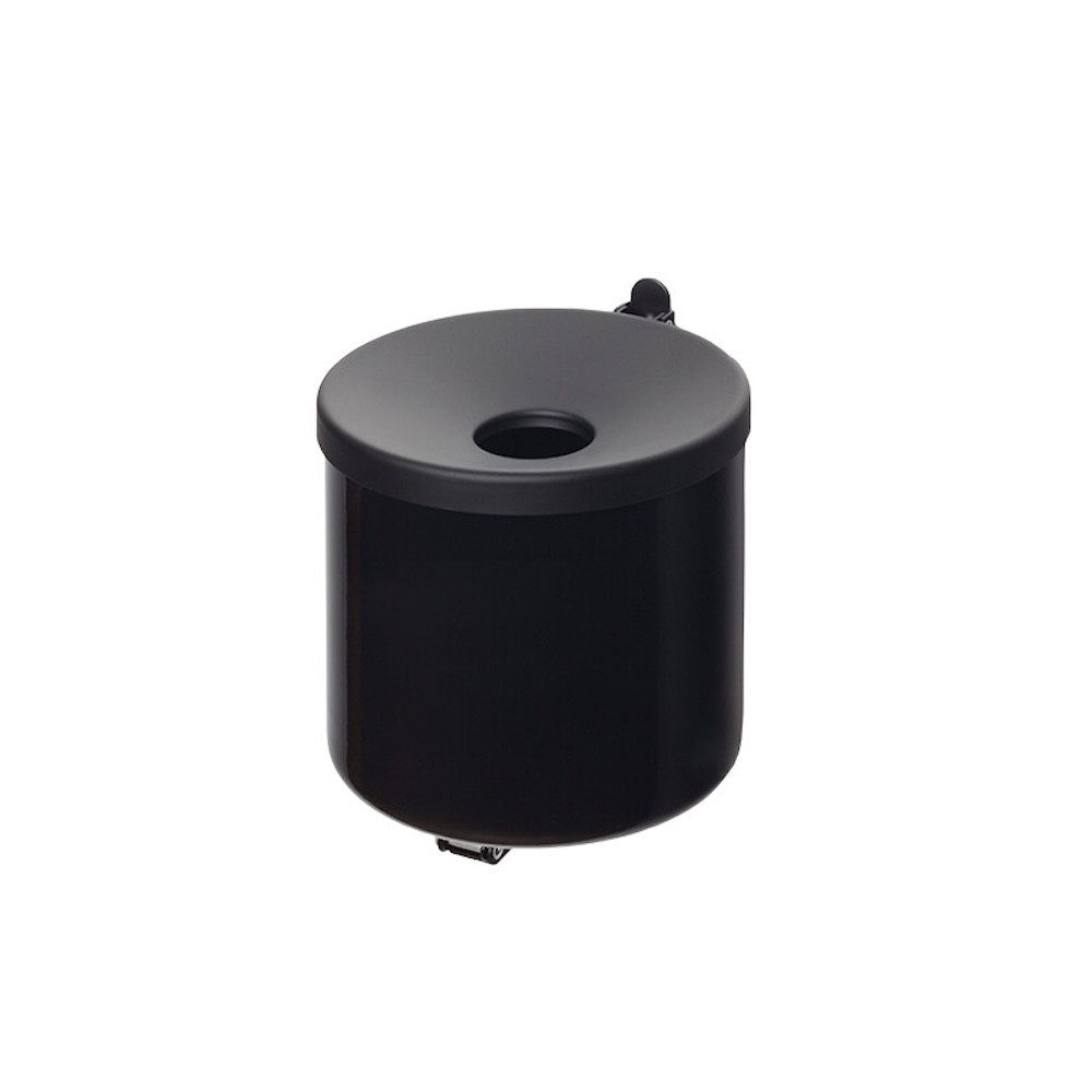 PROREGAL® Aschenbecher Robuster Ascher zur Wandmontage 2,4L 16x15,5x15,5cm Stahl Schwarz