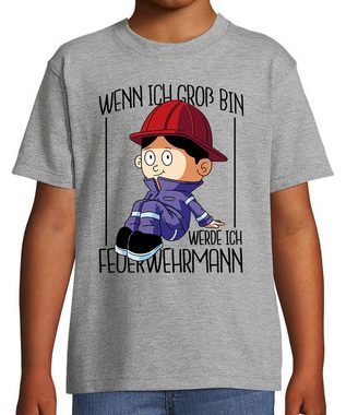Youth Designz Print-Shirt "Feuerwehrmann" Shirt für Jungen und Mädchen mit lustigem frontprint