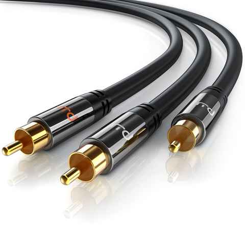 Primewire Audio-Kabel, Cinch, RCA (50 cm), Subwoofer-Cinch Audio-Kabel mehrfach geschirmt - 0,5m